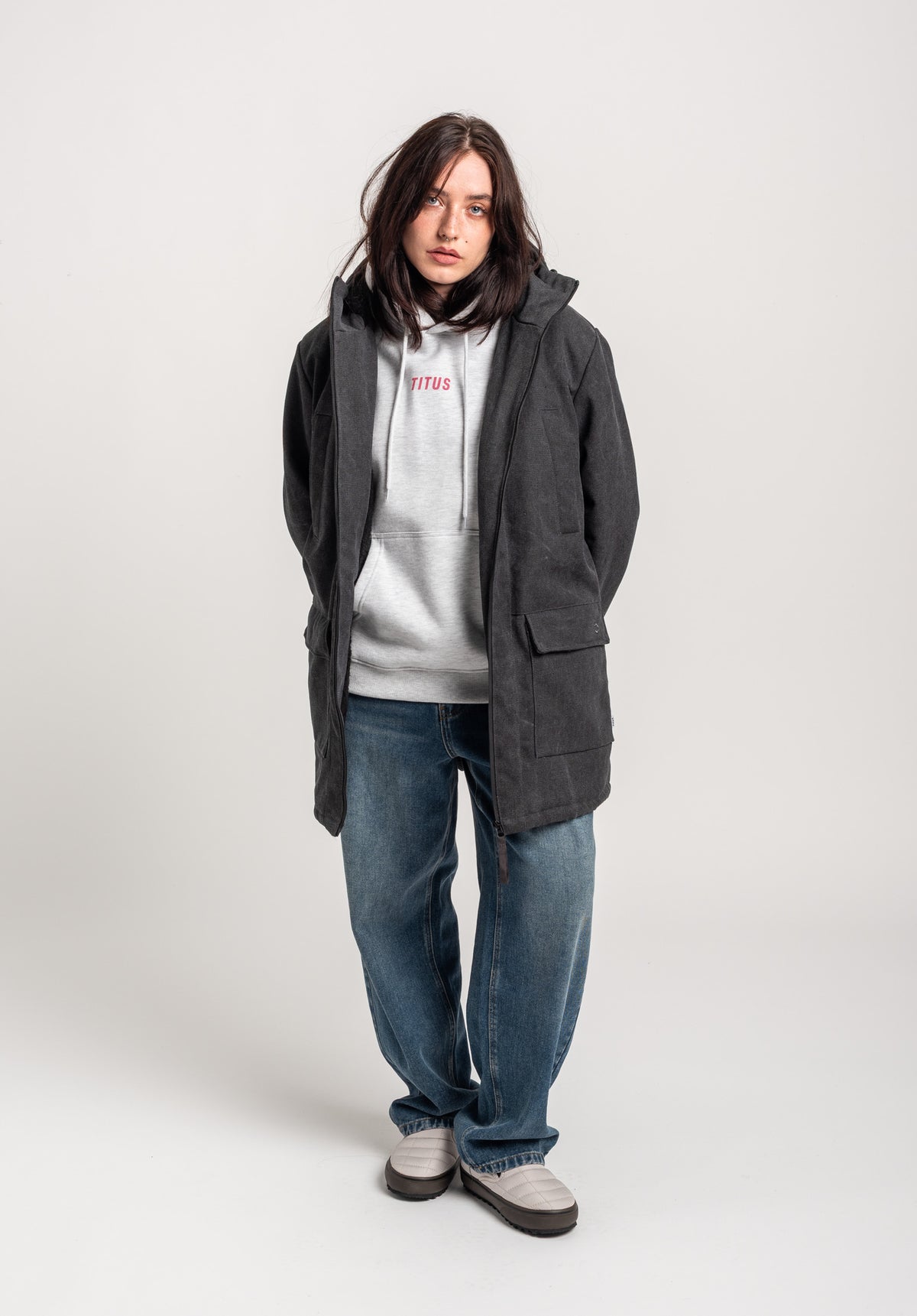 TITUS Baton Winterjakke blackwashed – Detaljevisning 2