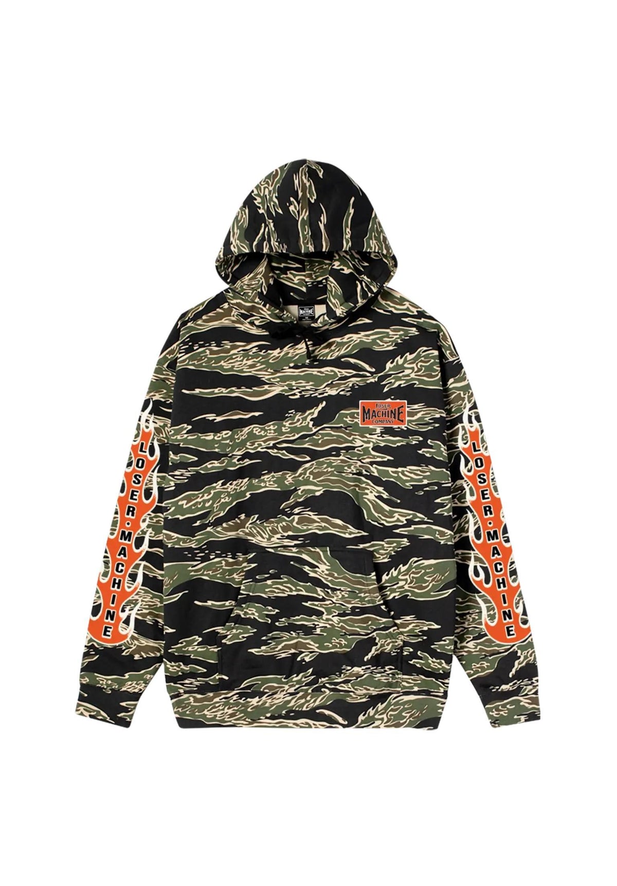 Loser-Machine Flamethrower Sweat à capuche tiger-camo – Vue de dos
