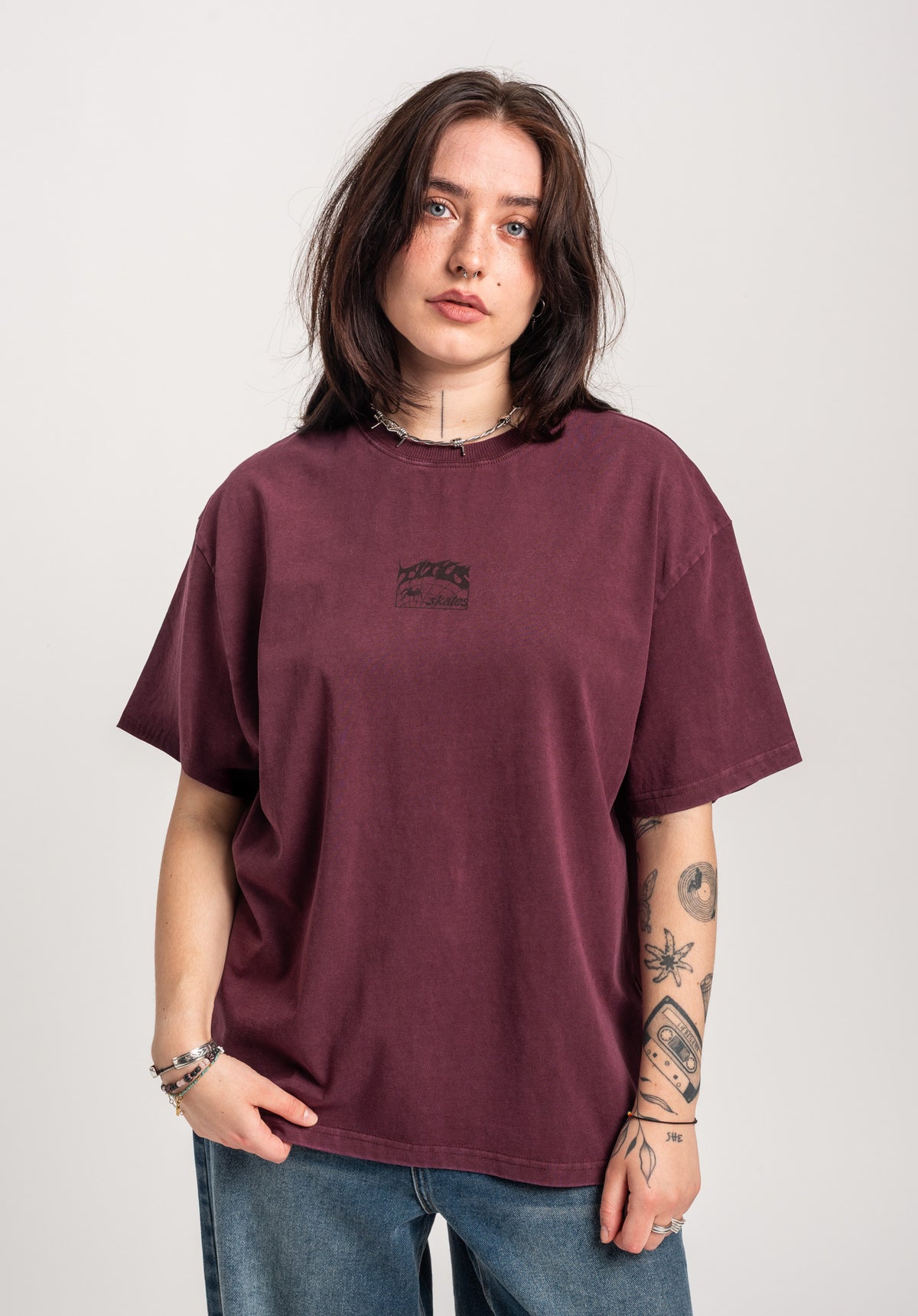 TITUS W Heritage Clean T-shirt darkberryfaded – Vista posteriore