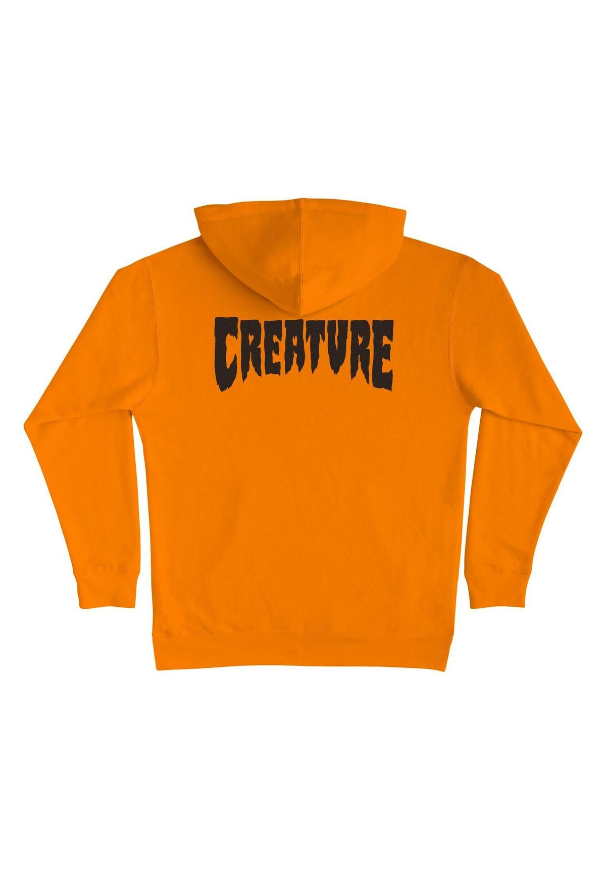 Creature Mono Heavyweight Hoodie-sweater safetyorange – Achteraanzicht
