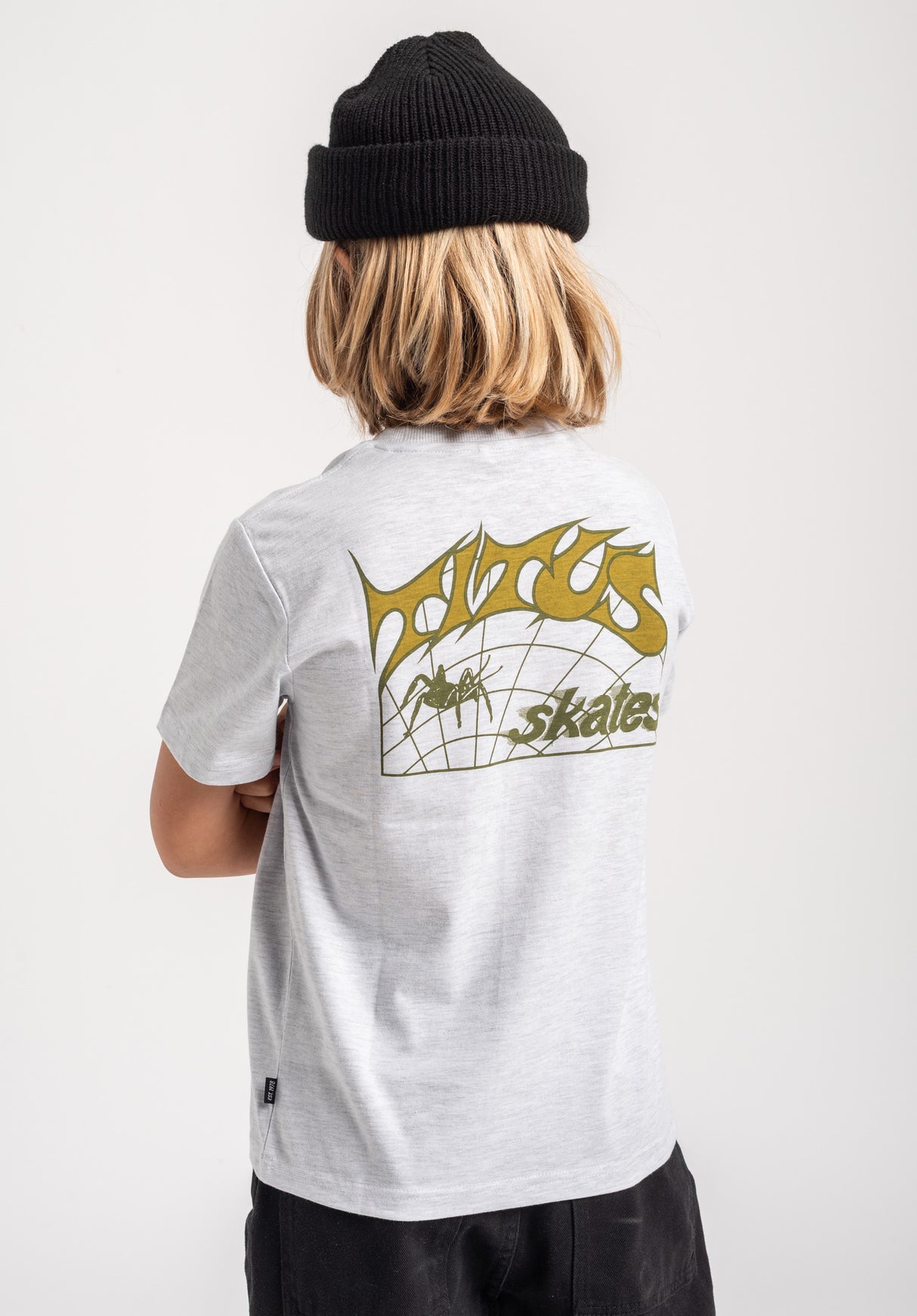 TITUS Heritage Classic Kids T-Shirt lightheathergrey – Back view