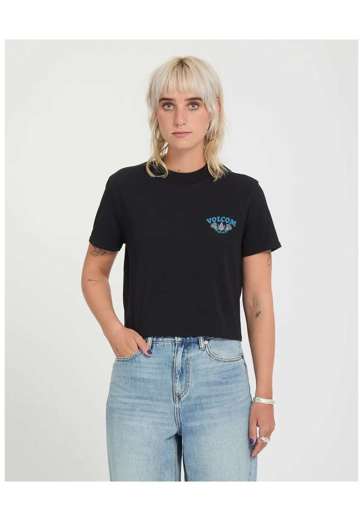 Volcom Dial Crop Camiseta black – Vista trasera