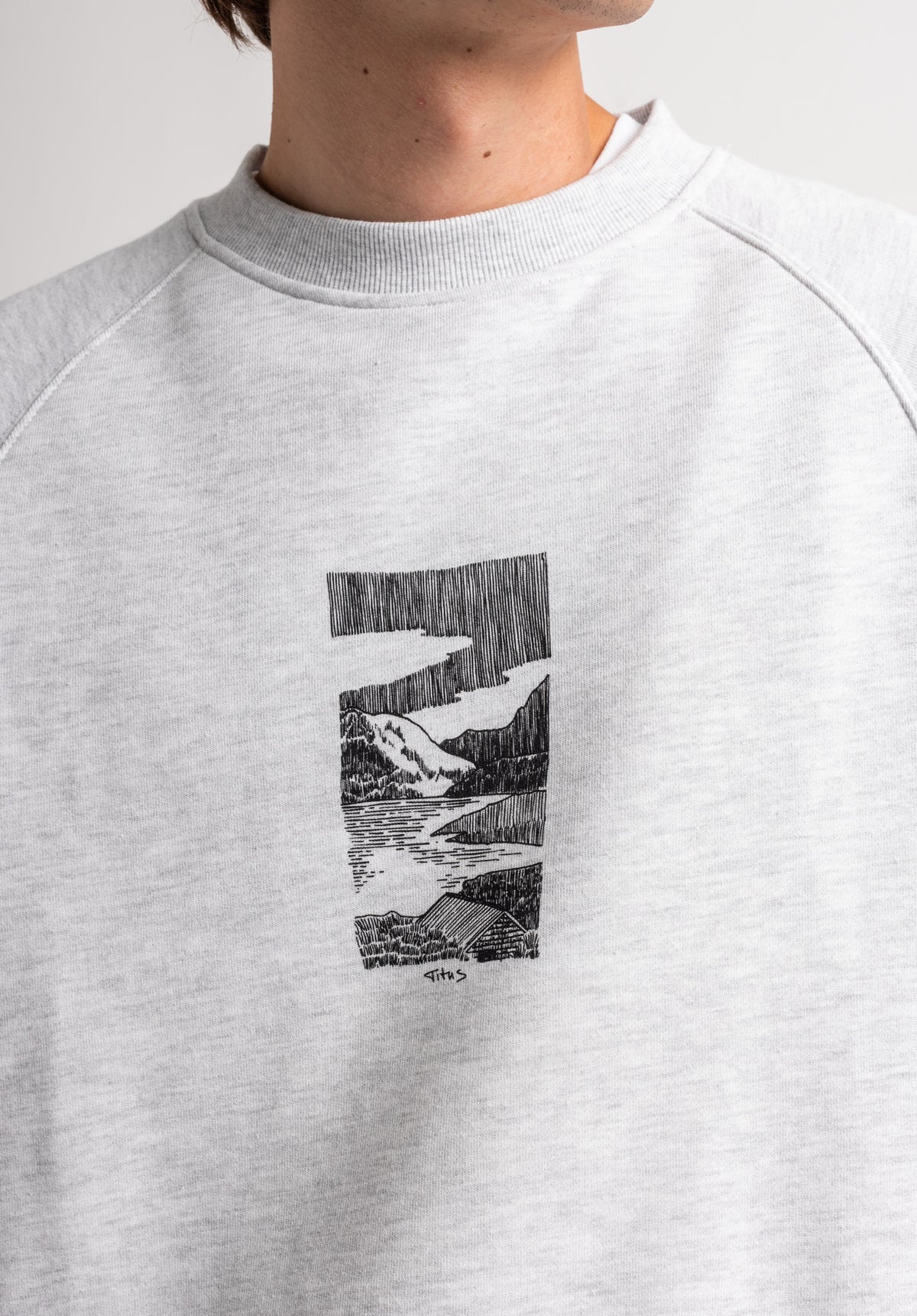 TITUS Lani Sweatshirt lightheathergrey – Detaljevisning 1
