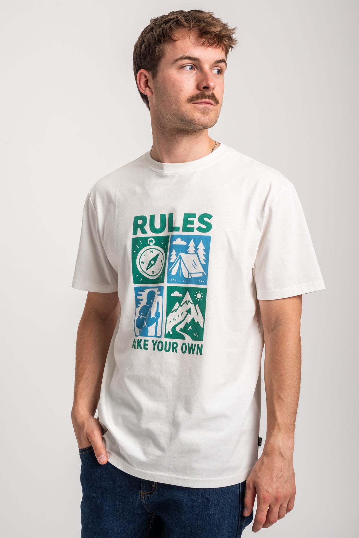 Rules Kael T-Shirt offwhite – Back view