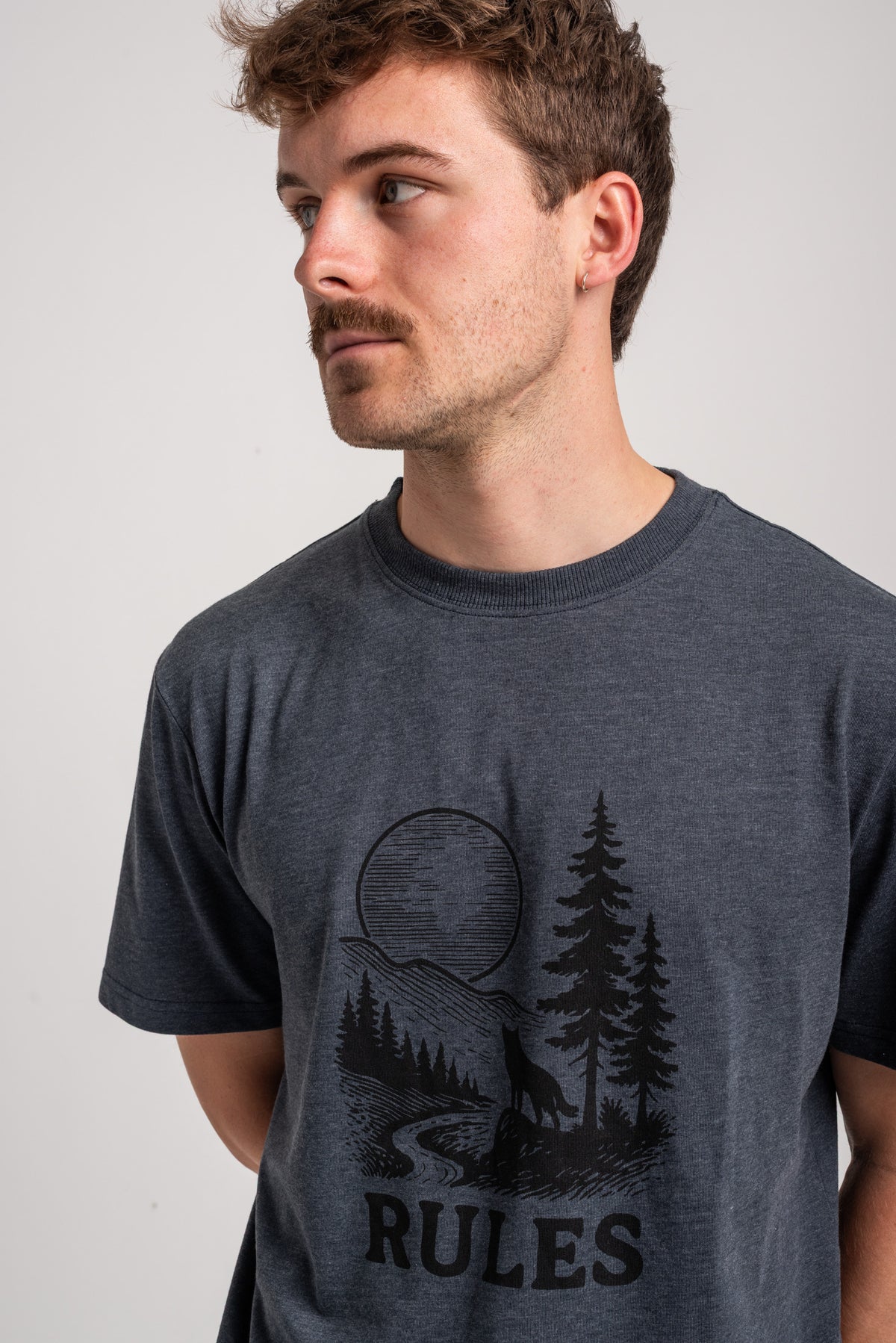 Rules Jonel T-shirt fogbluemottled – Vue de dos
