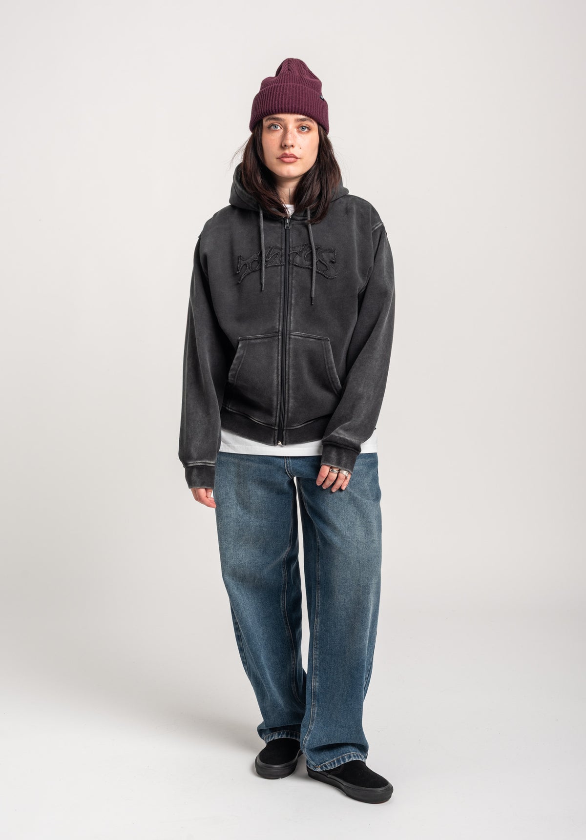 TITUS W Classic Front Sweat capuche zippé blackfaded – Vue de détail 2