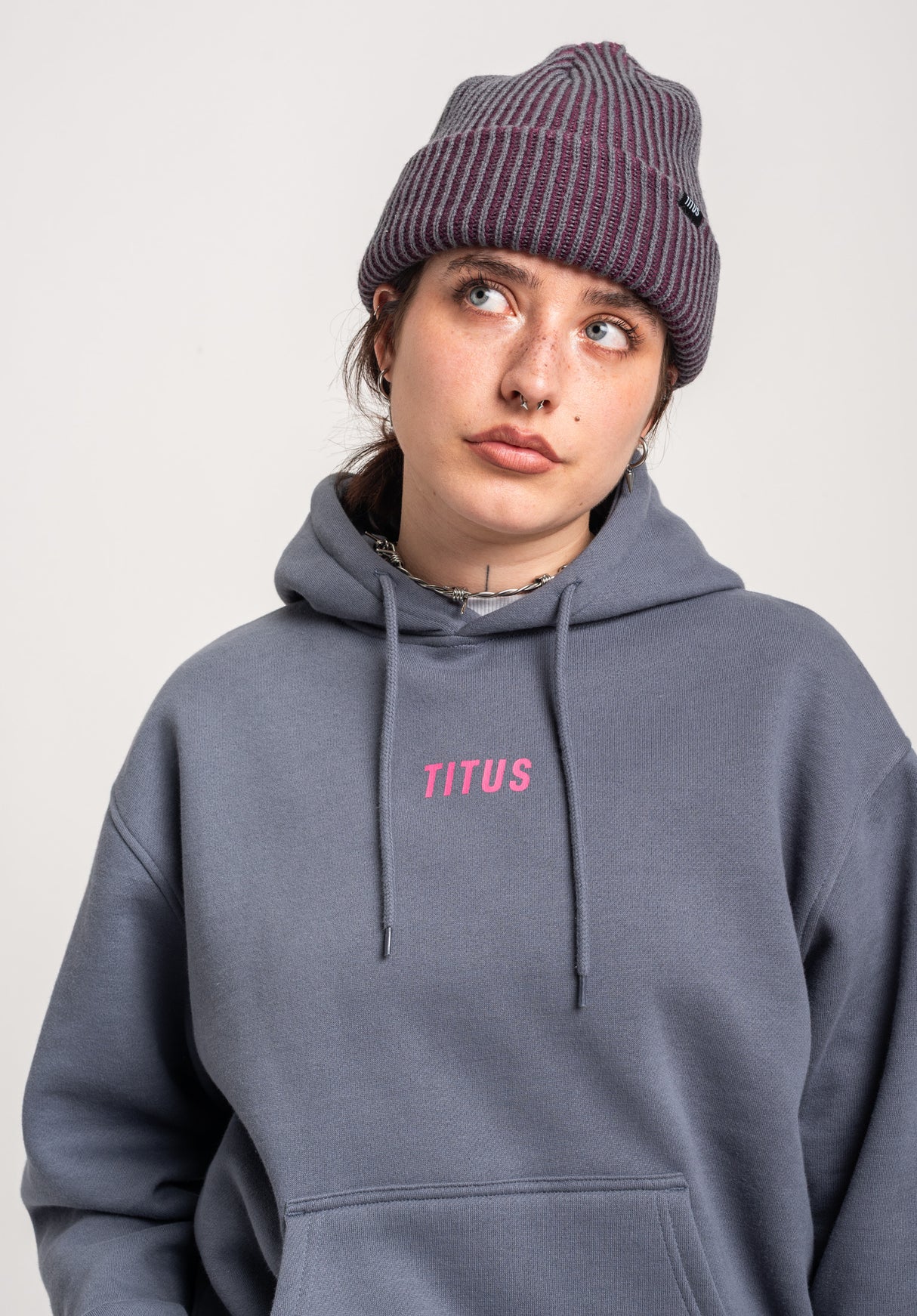TITUS Dilja Sweat à capuche greyblue – Vue de dessus