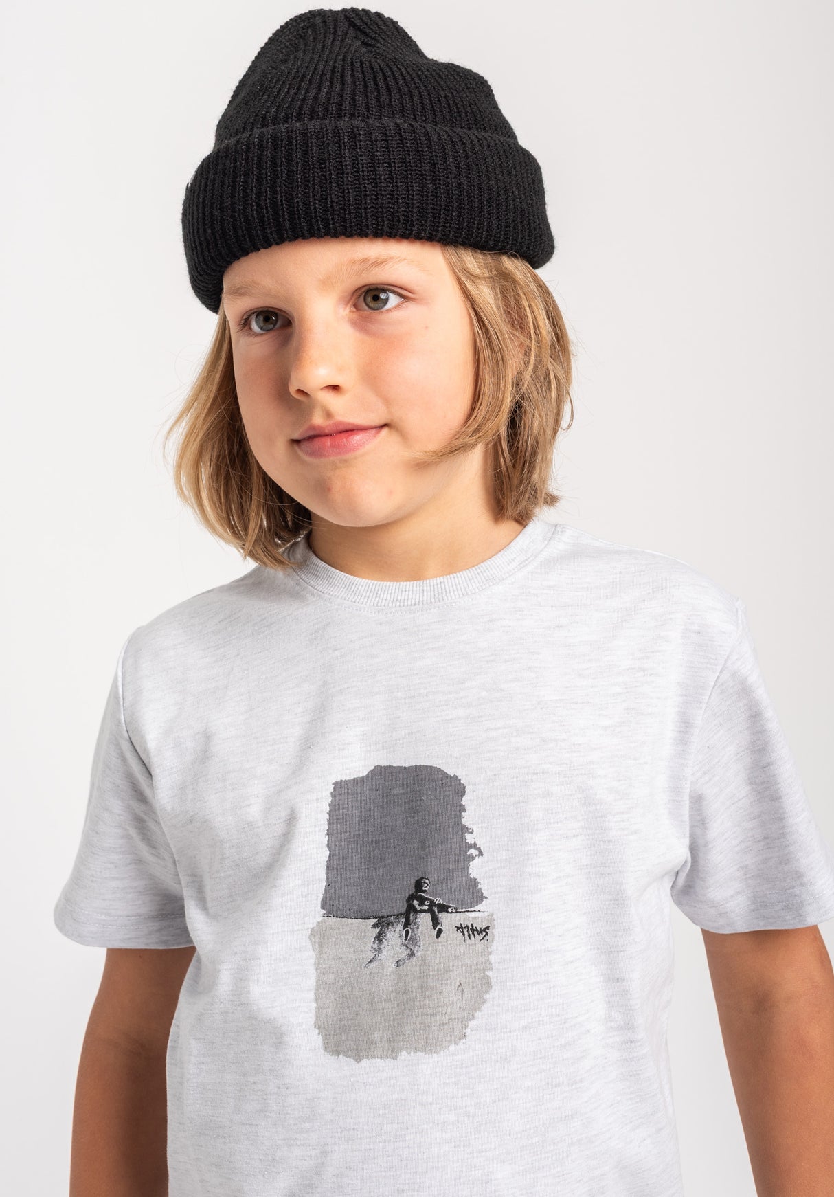 TITUS Vael Kids T-Shirt lightheathergrey – Detail view 1