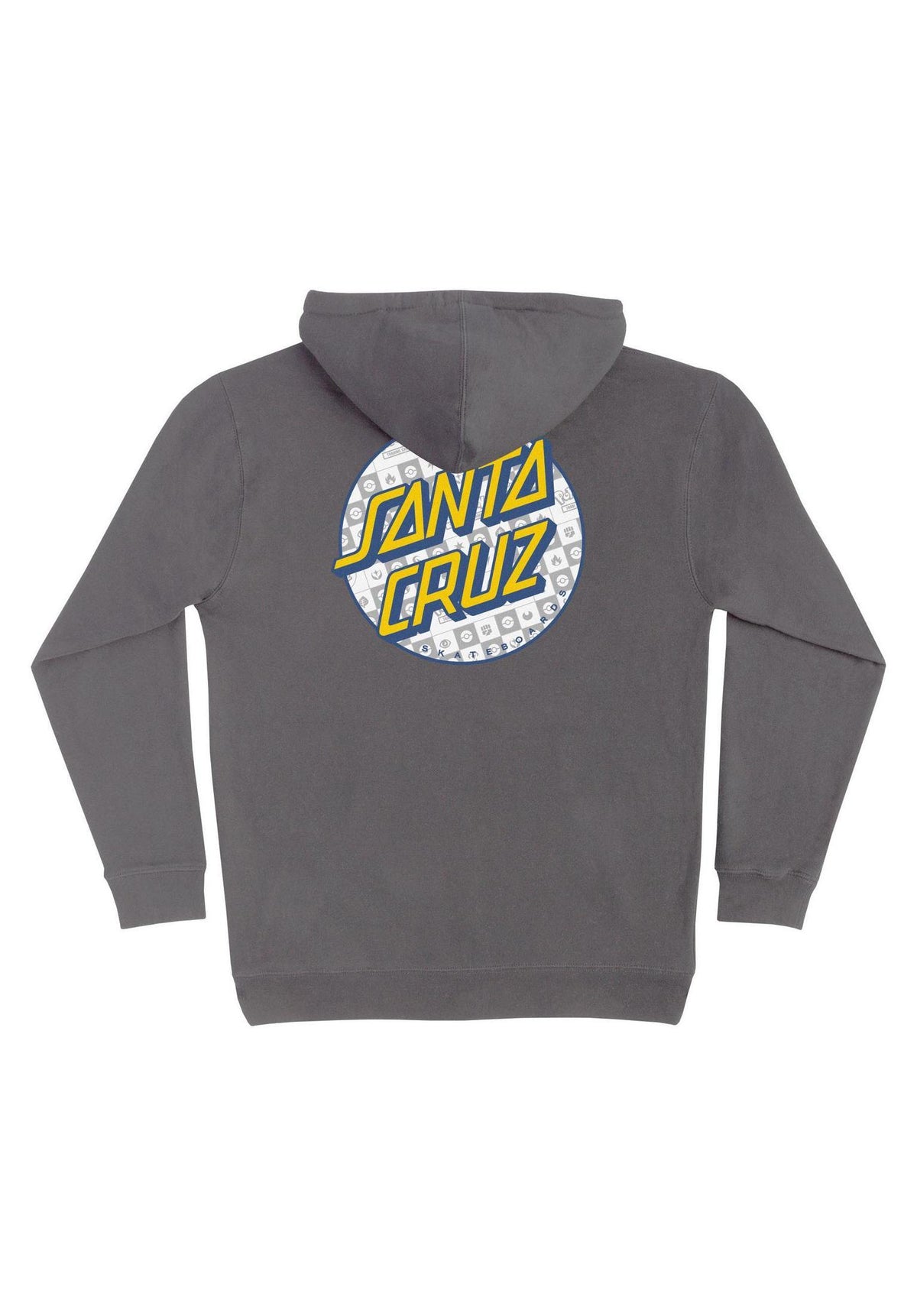 Santa-Cruz Pokémon Energy Dot Midweight Hoodie charcoal – Back view