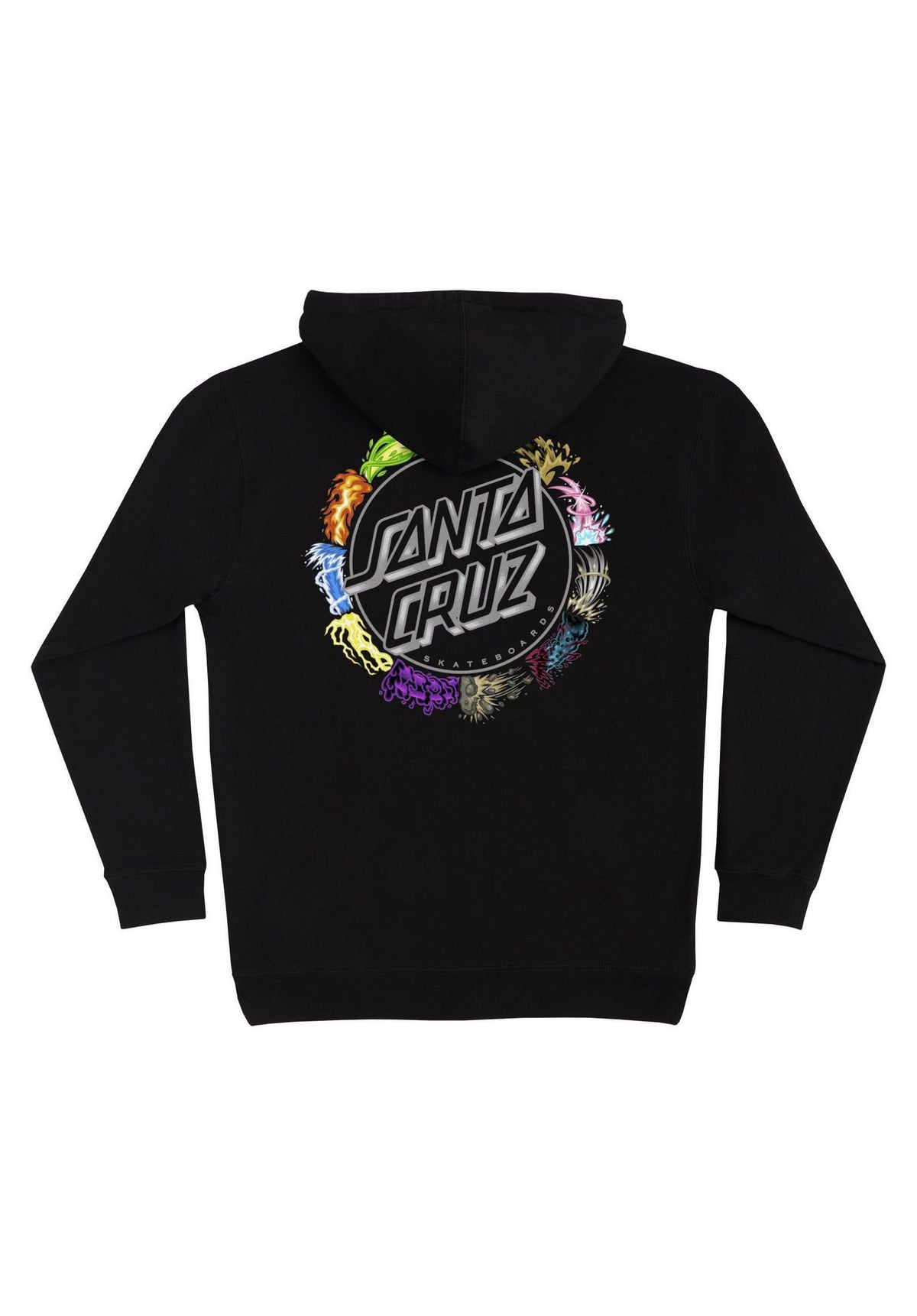 Santa-Cruz Pokémon Power Dot Midvyweight Hoodie black – Back view