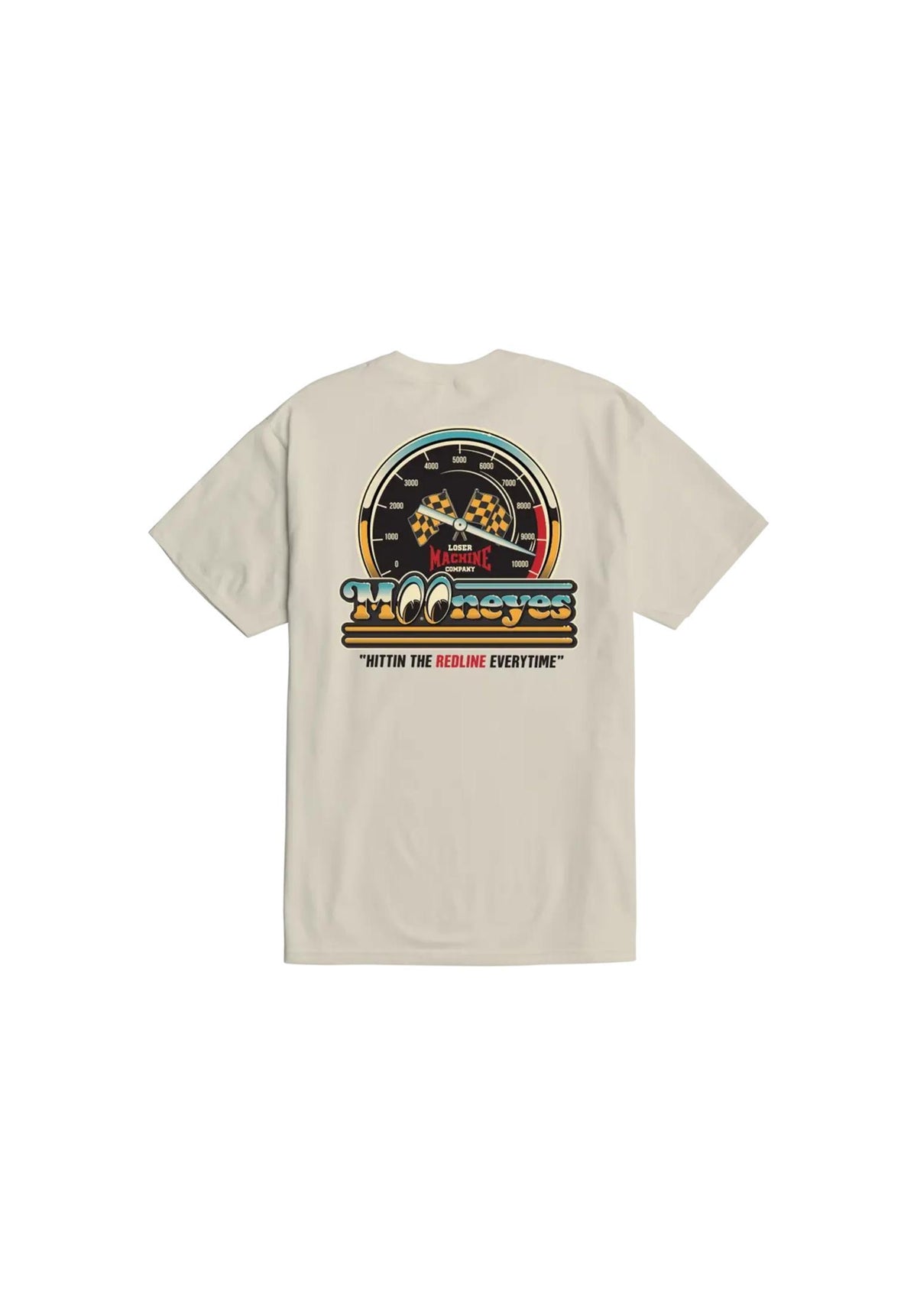 Loser-Machine x Mooneyes Redline T-shirt cream – Achteraanzicht