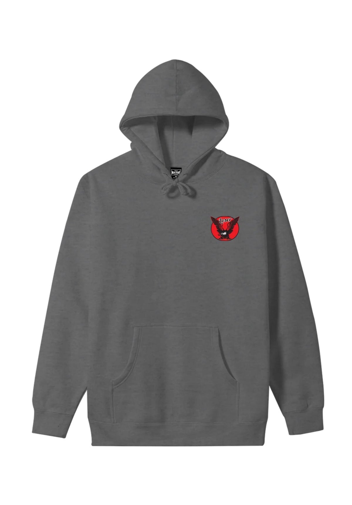 Loser-Machine Powerband Hoodie gunmetal-heather – Back view