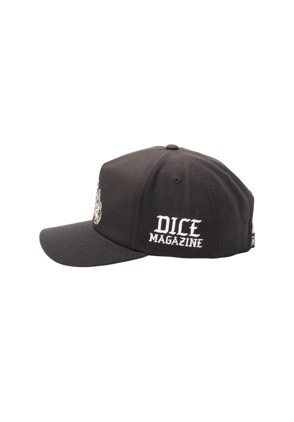 Loser-Machine x DICE 5-Panel High Profile Wool Snapback Gorra black – Vista superior