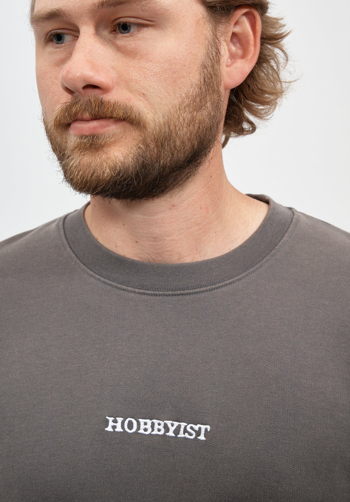 Cleptomanicx Hobbyist Sweatshirt asphalt – Detaljevisning 1