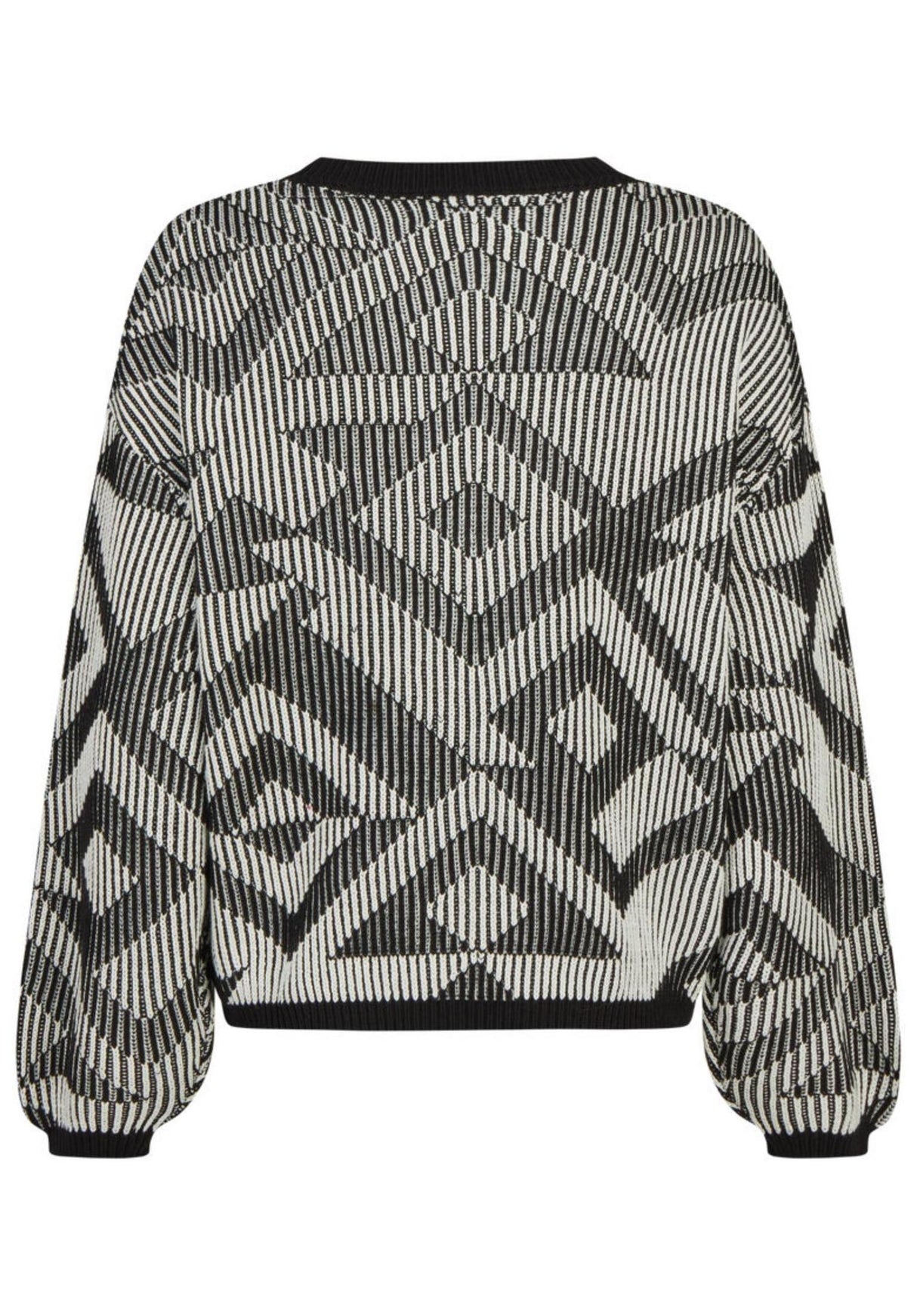 iriedaily Ribby Pull black-white – Vue de dos