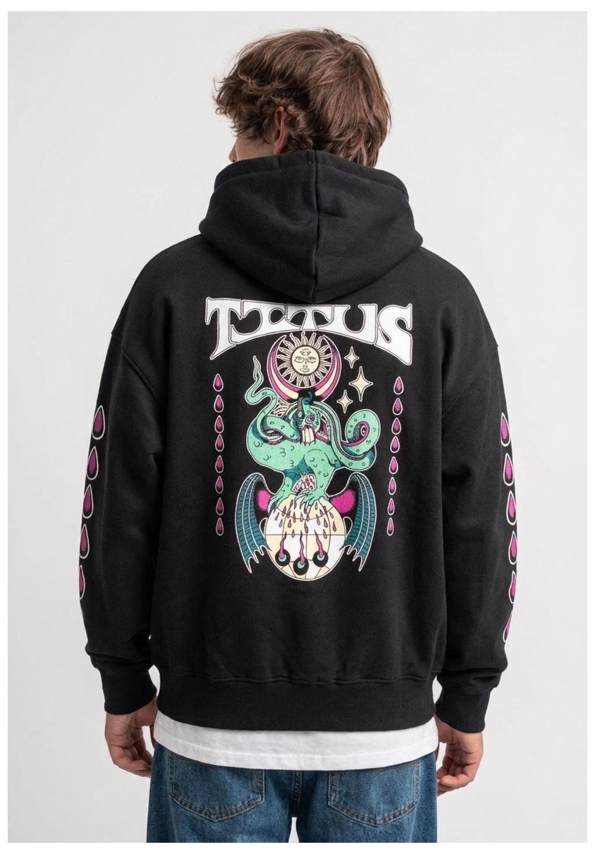 TITUS TITUS x Stinky Wetsuits Hoodie-sweater black – Achteraanzicht