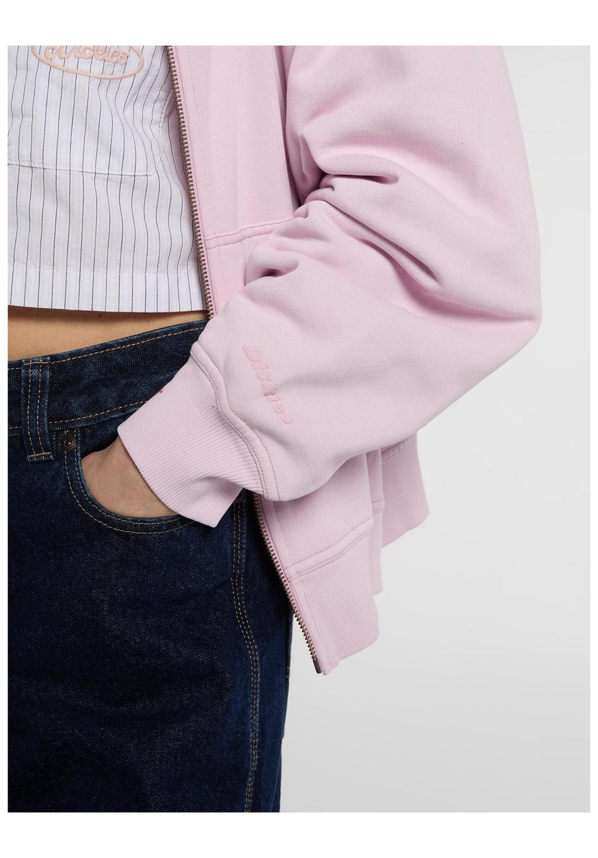 Dickies Sutcliffe Cropped Zip Hoodie Hoody met rits fragrantlilac – Detailweergave 2