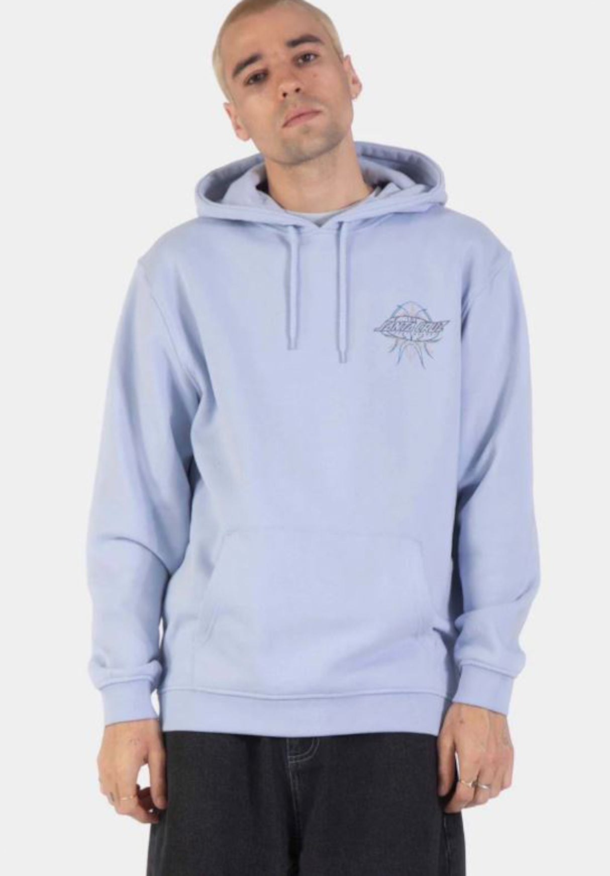 Santa-Cruz Meek Pinstripe Slasher Hoodie iceblue – Set bagfra