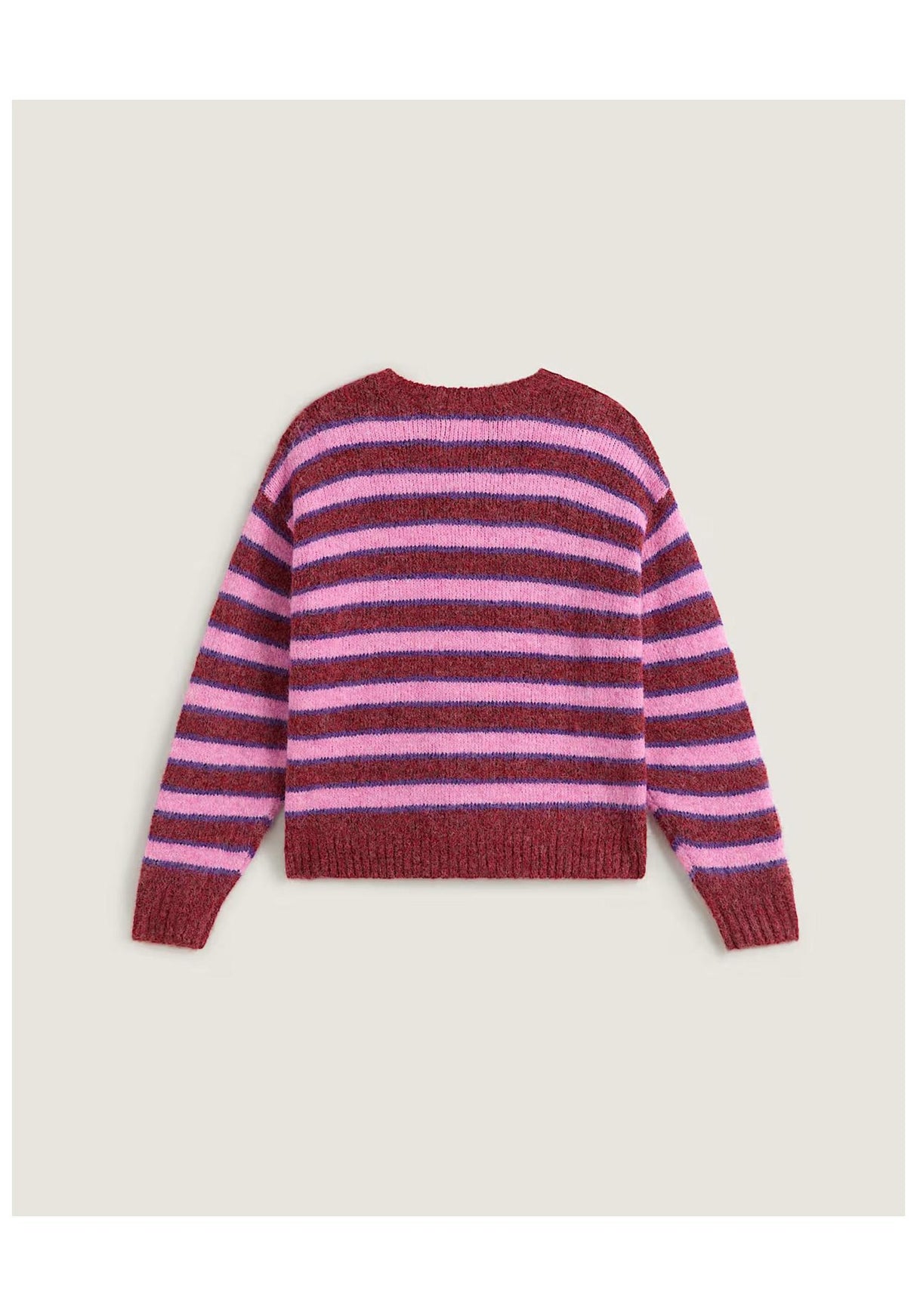 Rollins Stripe poppyemberred-purplelicorice Closeup1