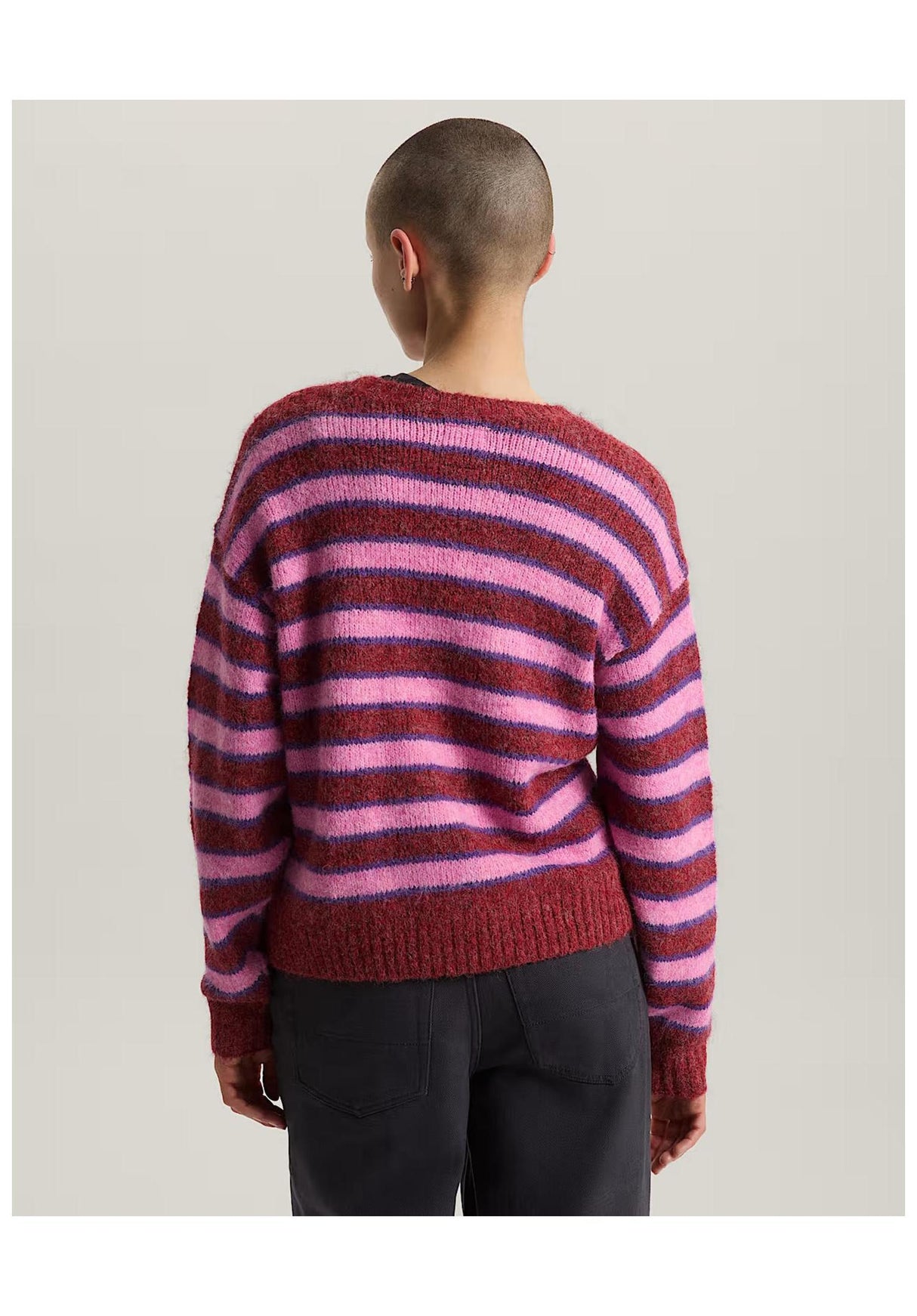 Rollins Stripe poppyemberred-purplelicorice Rueckenansicht