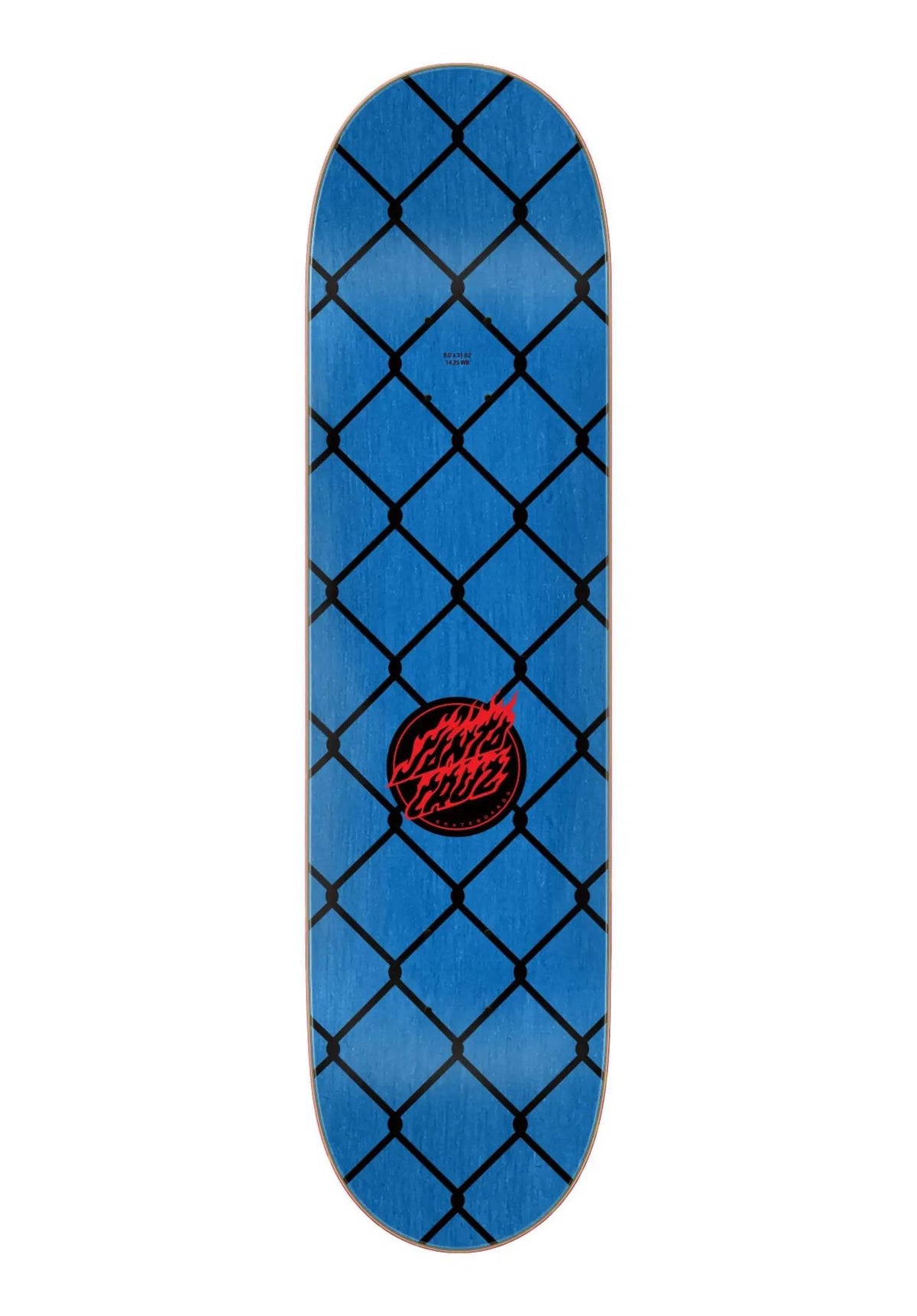 Santa-Cruz Flame Dot Chain Tabla black-blue – Vista trasera
