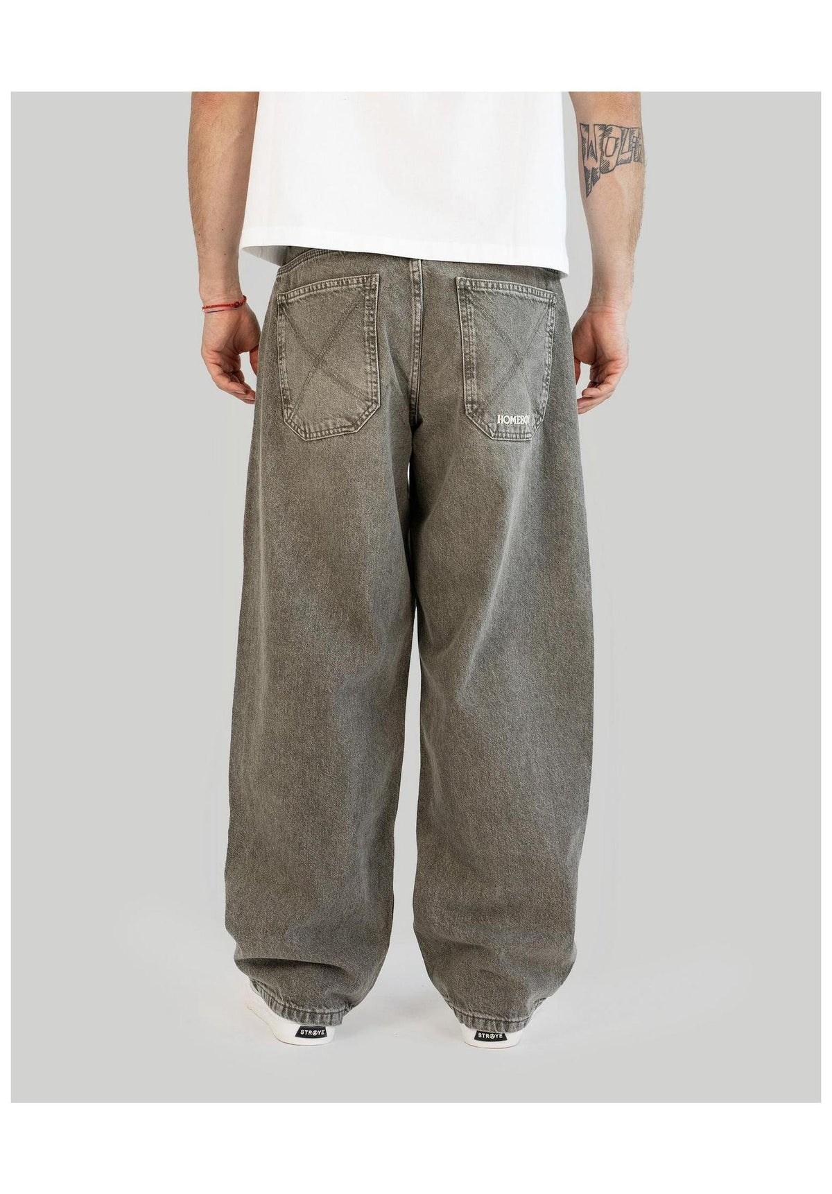 Homeboy x-tra MONSTER Dye Denim Jeans khaki – Back view