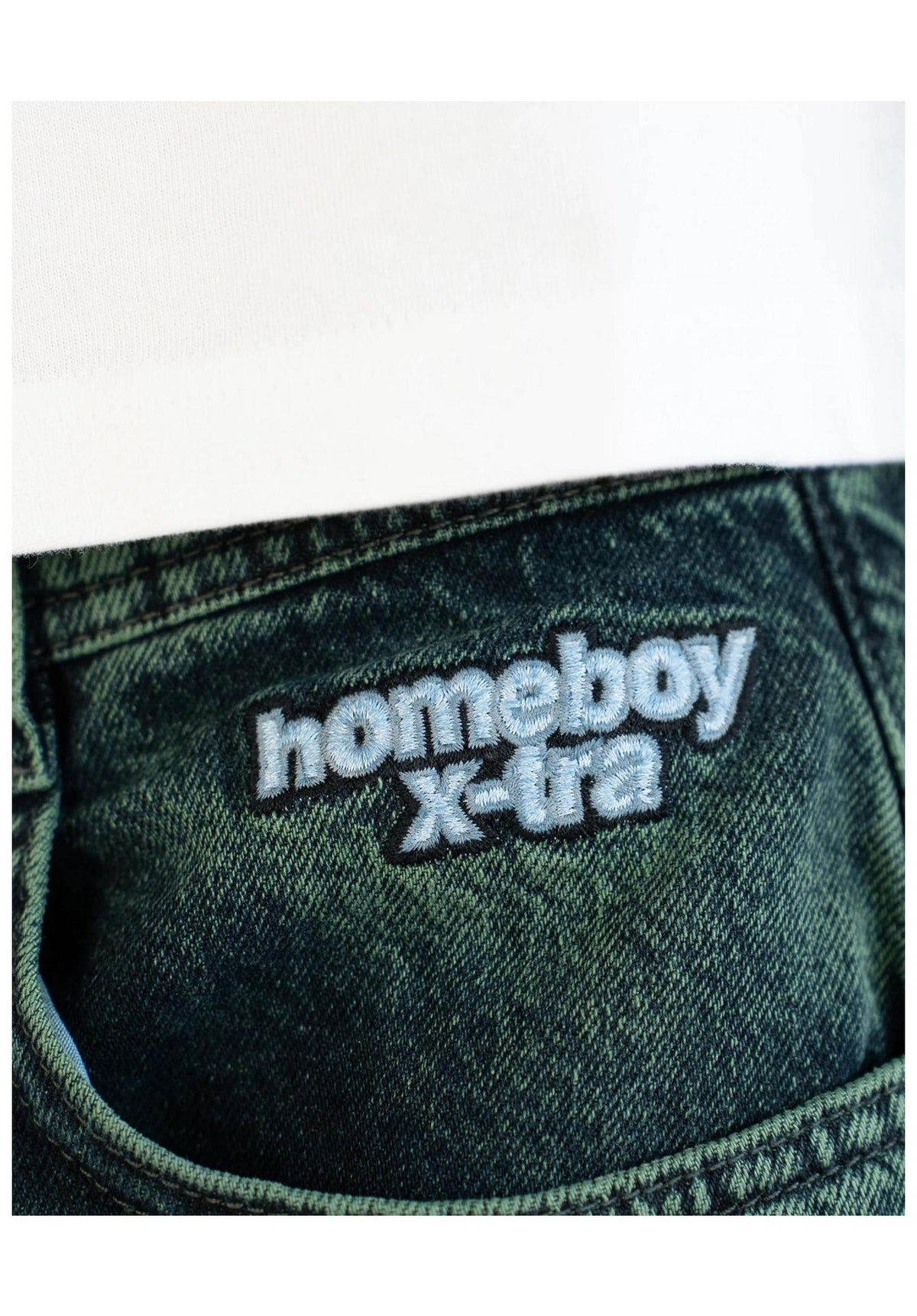 Homeboy x-tra MONSTER Dye Denim Jeans beast-green – Top view