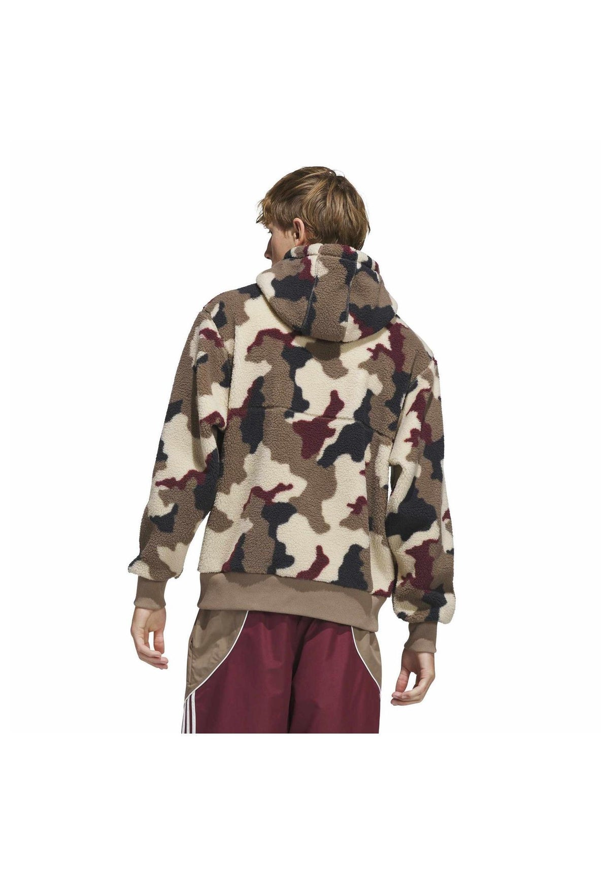 adidas-skateboarding FS+ High Pile Hoodie khaki – Back view