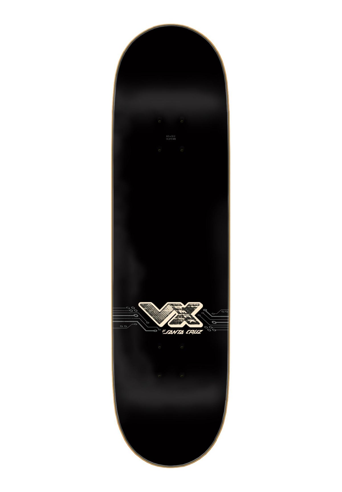 Santa-Cruz Wooten Cyber VX Planche black-red – Vue de dos