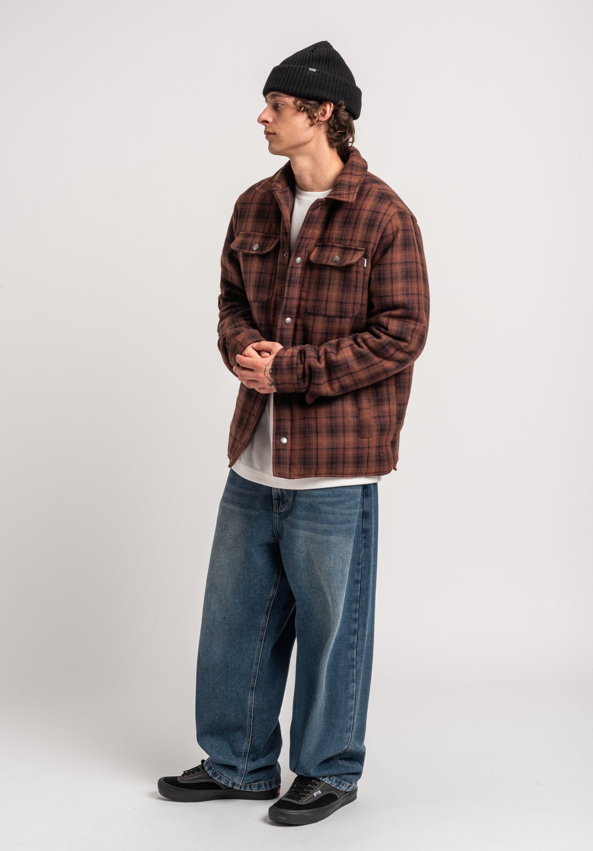 TITUS Thage Light Jacket darkbrown checked – Detail view 2
