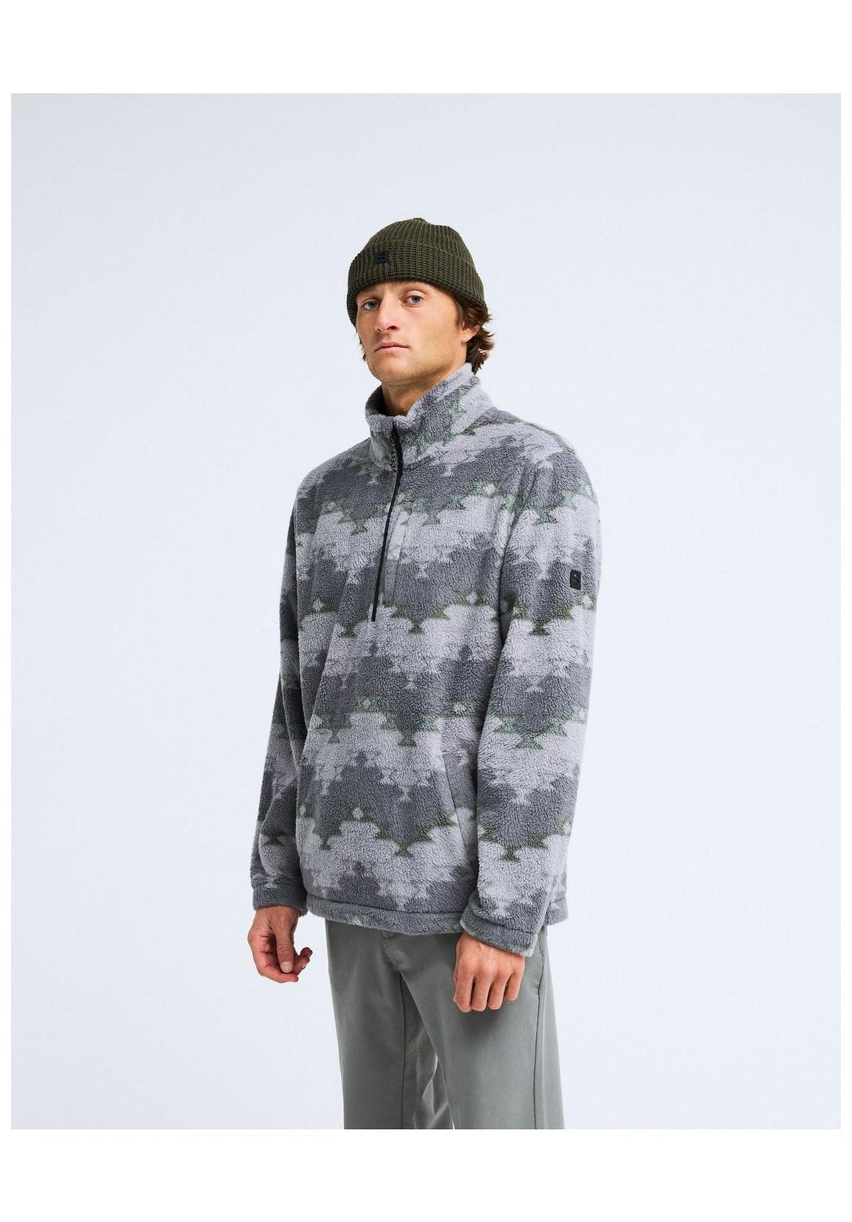 Billabong Boundary Mock Neck Sweatshirt pewter – Detail view 1