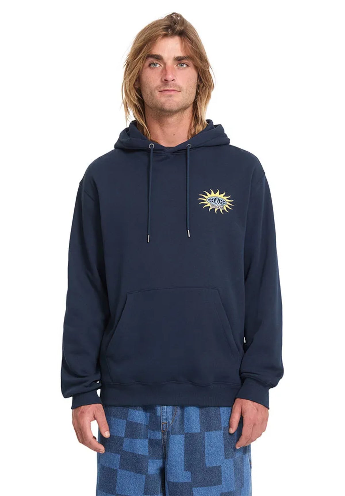 Volcom Watanite Po Felpa con cappuccio marine – Vista posteriore