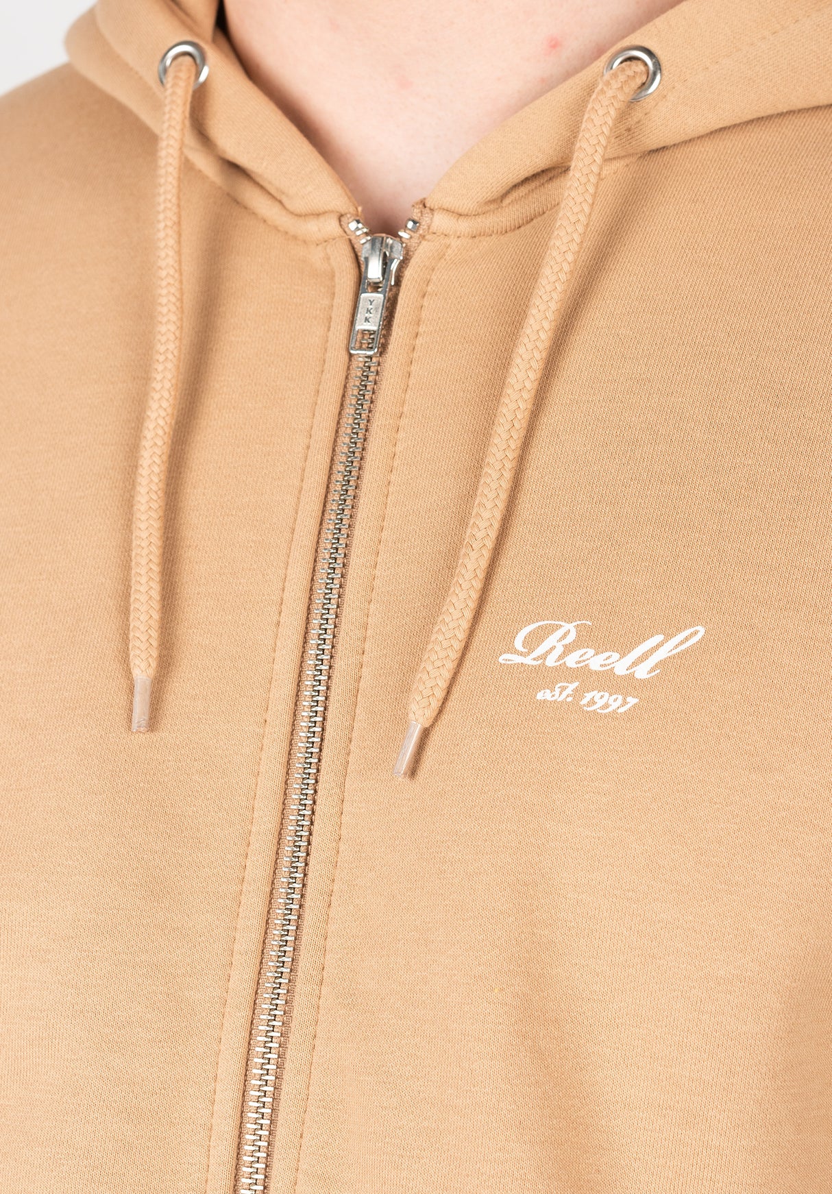 Reell Staple Terry Zip-hoody tanbrown – Vista trasera