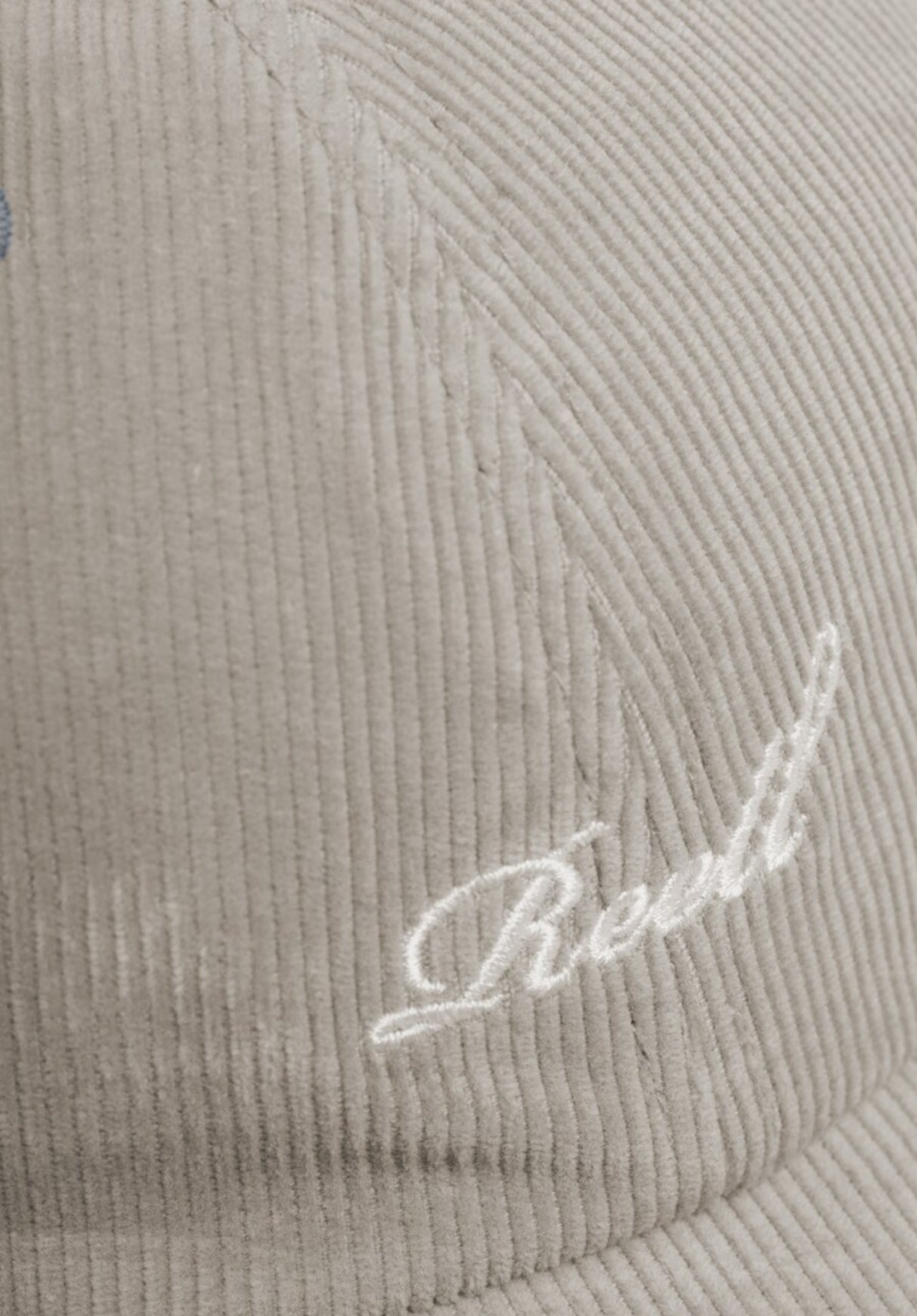 Reell Single Script Cap Kasket lightgrey-cord – Detaljevisning 1