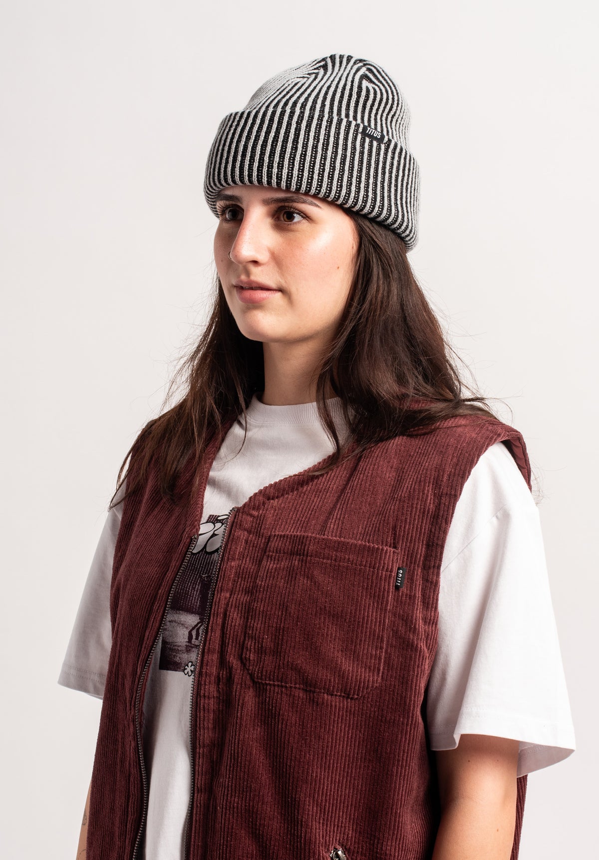 TITUS Däkl Beanie grey – Detail view 2