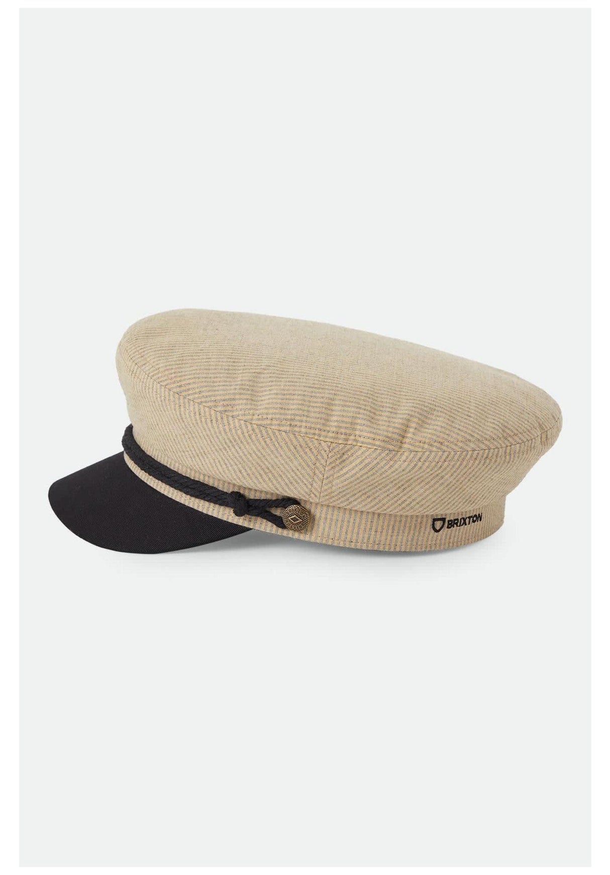 Brixton Fiddler Cappello khaki-stripe-washedblack – Vista posteriore