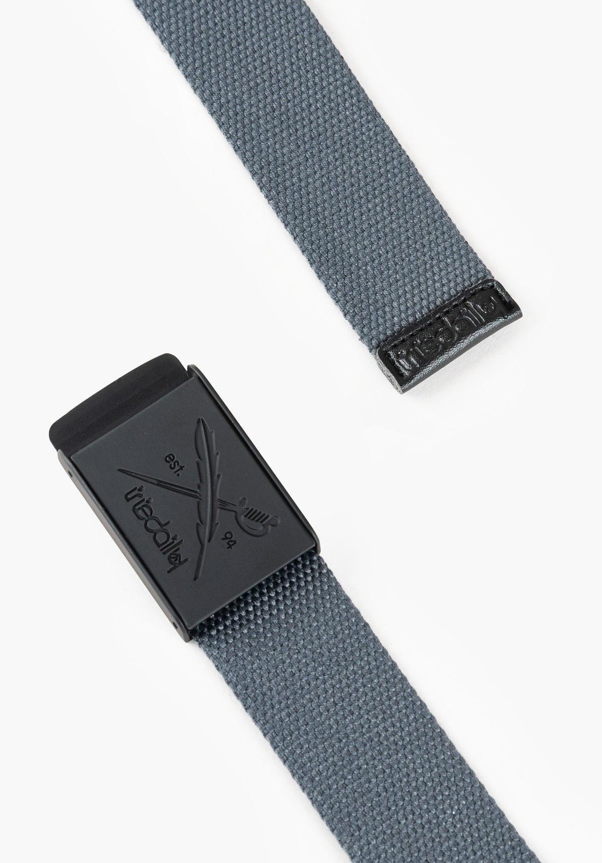 iriedaily Flag Rubber Bælte anthracite – Set bagfra