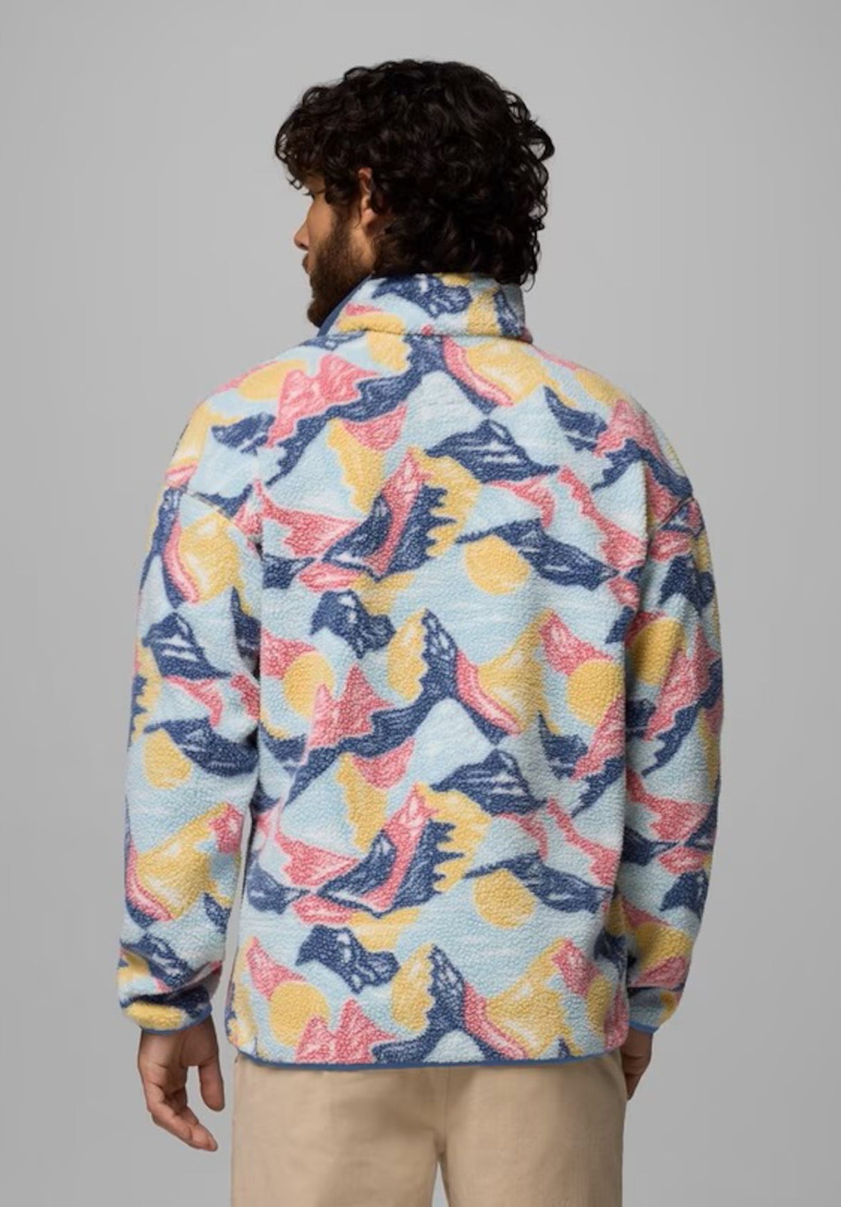 Helvetia II Printed Half Snap Fleece sanddune-sunscapes Rueckenansicht