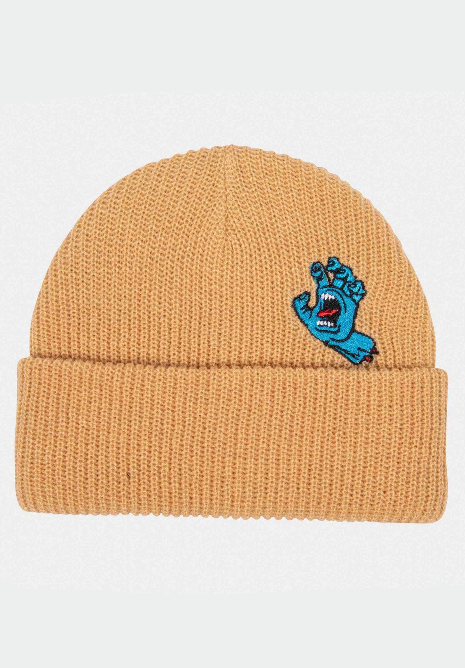 Screaming Mini Hand Beanie wheat Vorderansicht Zoom Image
