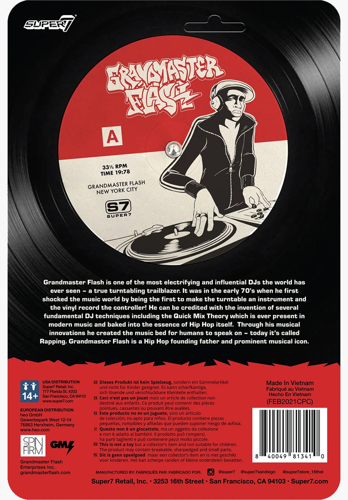 Grandmaster Flash ReAction Figure multicolored Closeup2