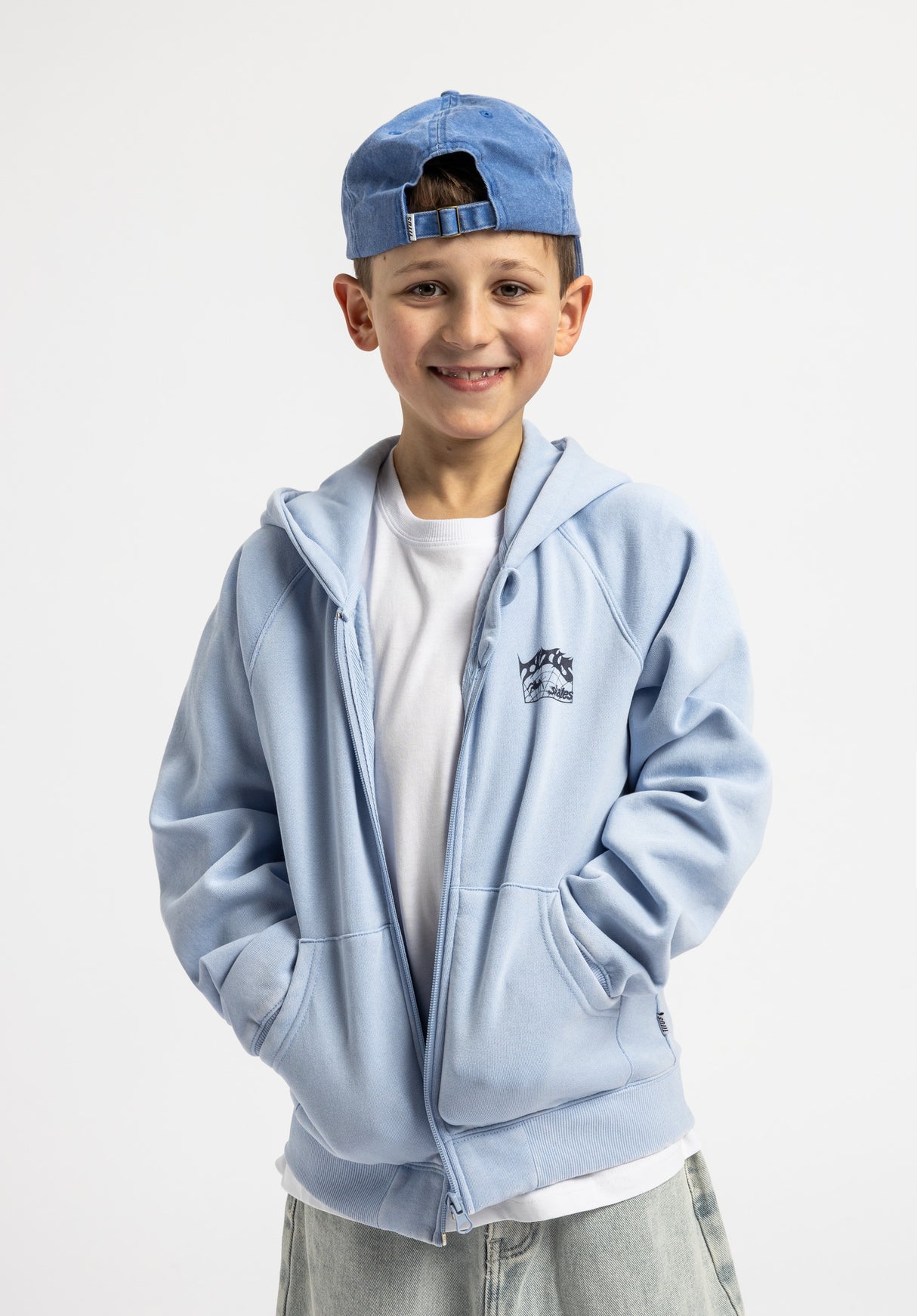 Heritage Clean Zip heavenbluefaded Closeup2