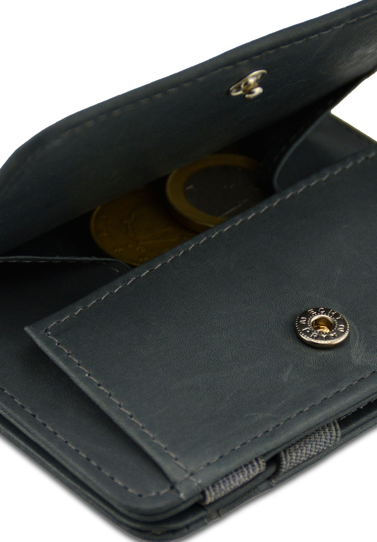 Magic Coin Wallet RFID grey Rueckenansicht