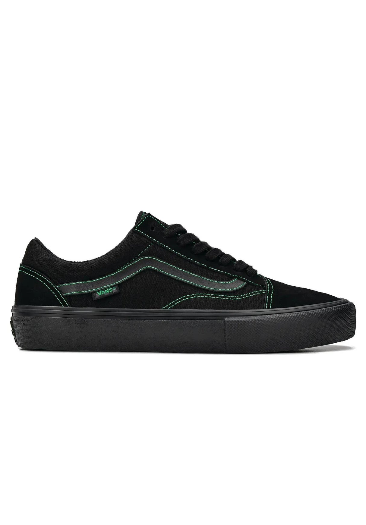 Skate Old Skool black-black-green Rueckenansicht