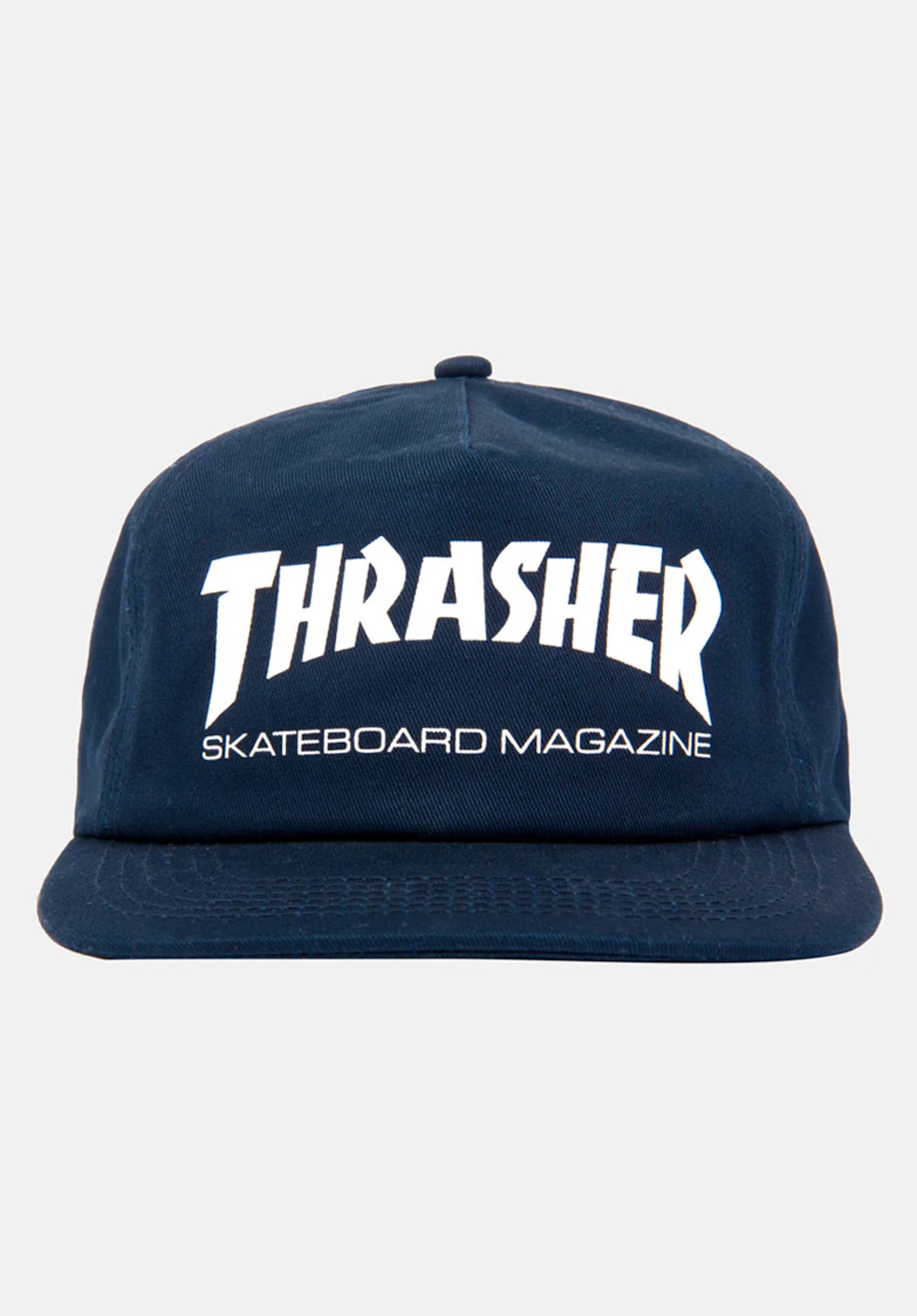 80's-90's ヴィンテージ THRASHER CAP NAVY Thrasher Checkered Oval Navy Snapback Hat | Zumiez