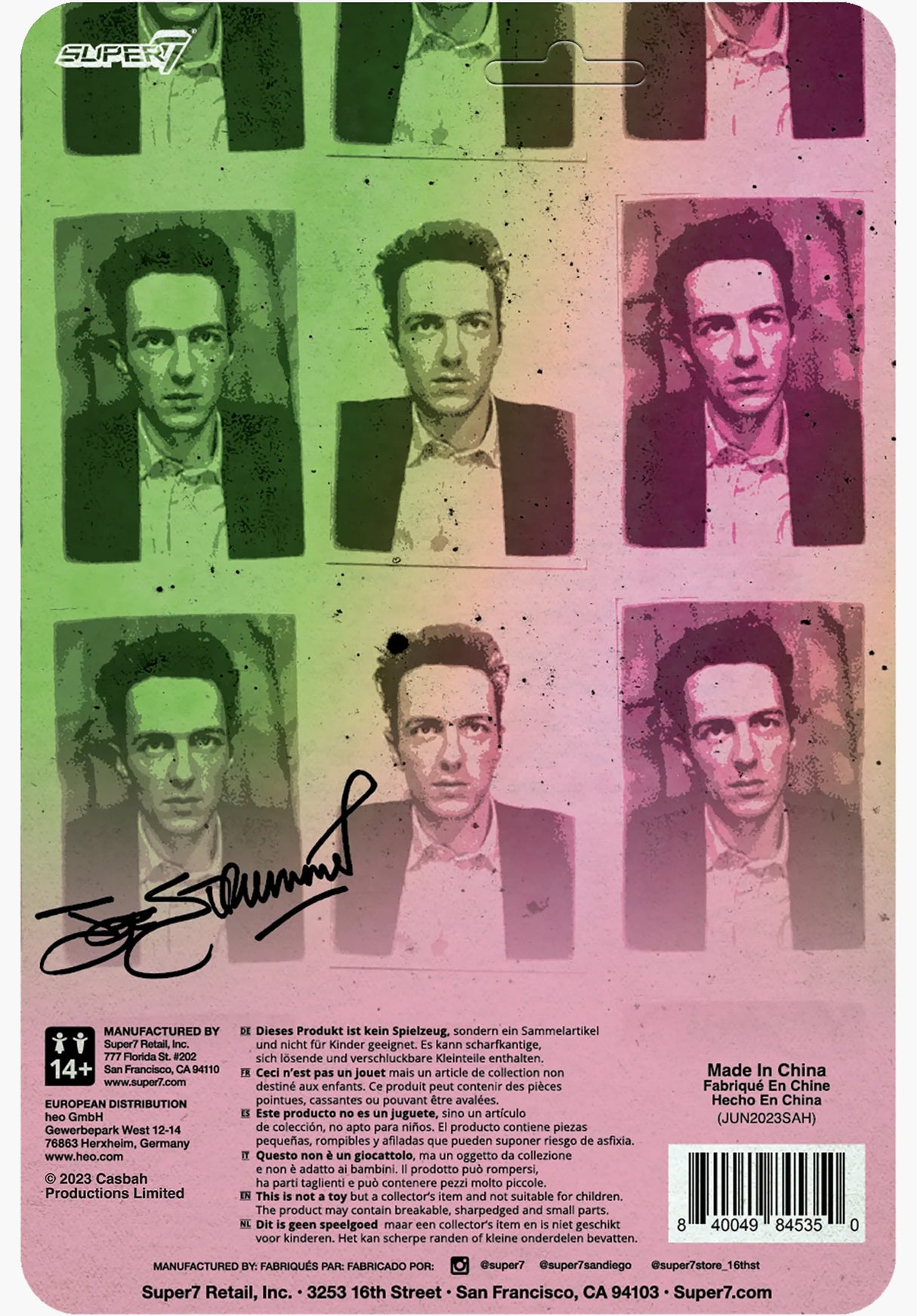 Joe Strummer Reaction Figures Wave 01 - Joe Strumm multicolored Rueckenansicht