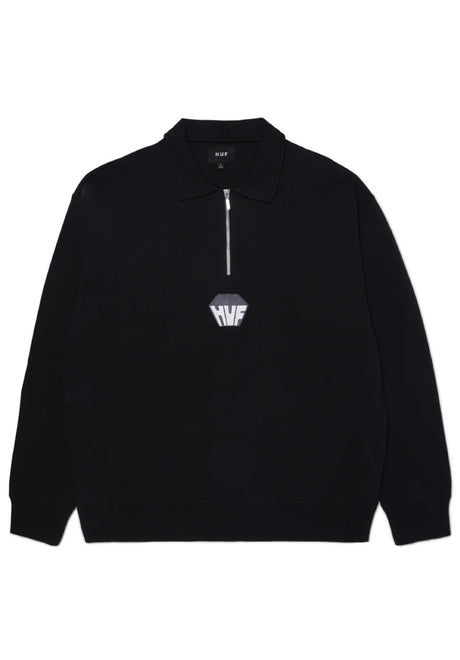 Big Block Quarter Zip black Vorderansicht