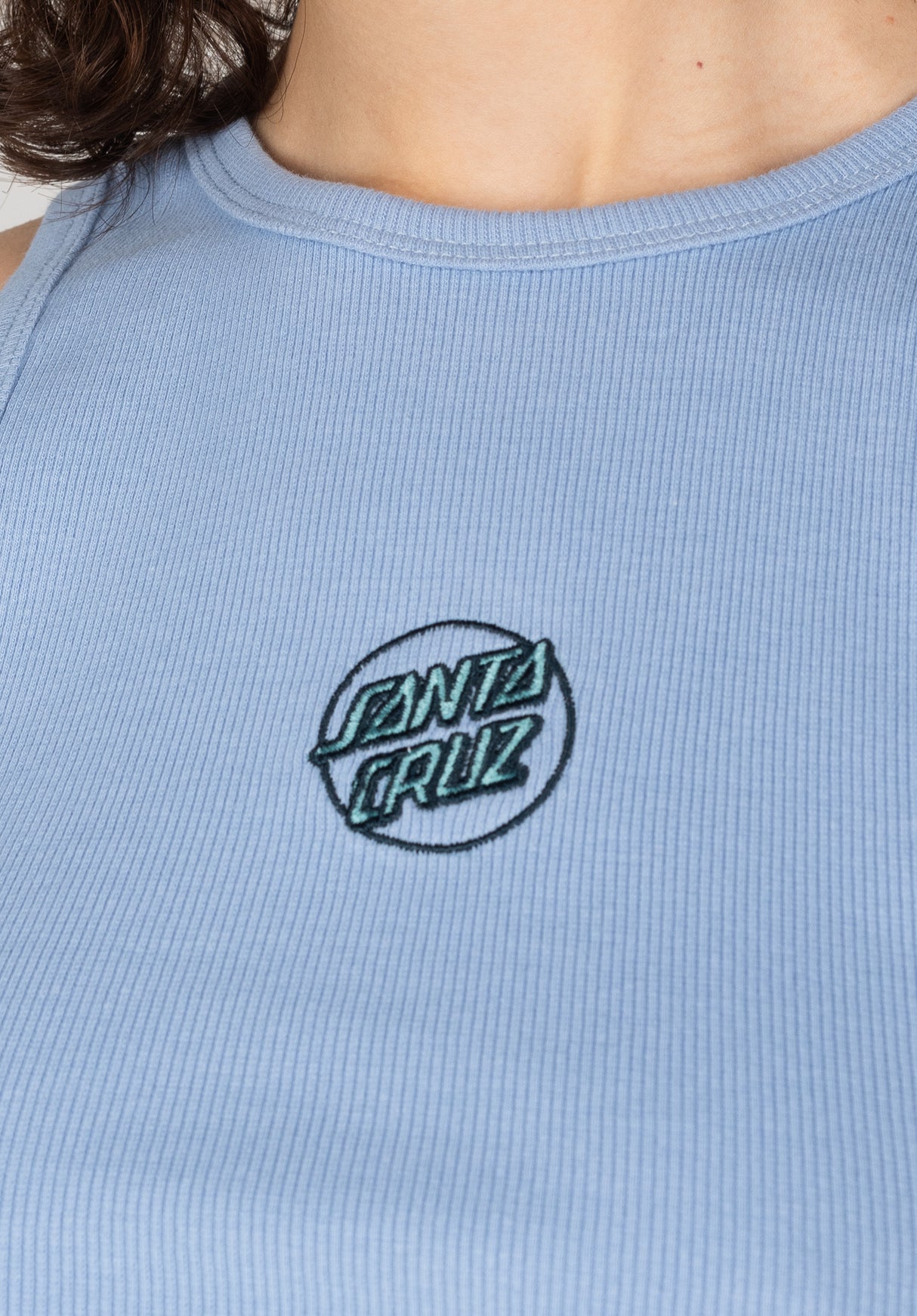 Partial Dot Emb Tank hyacinth Rueckenansicht