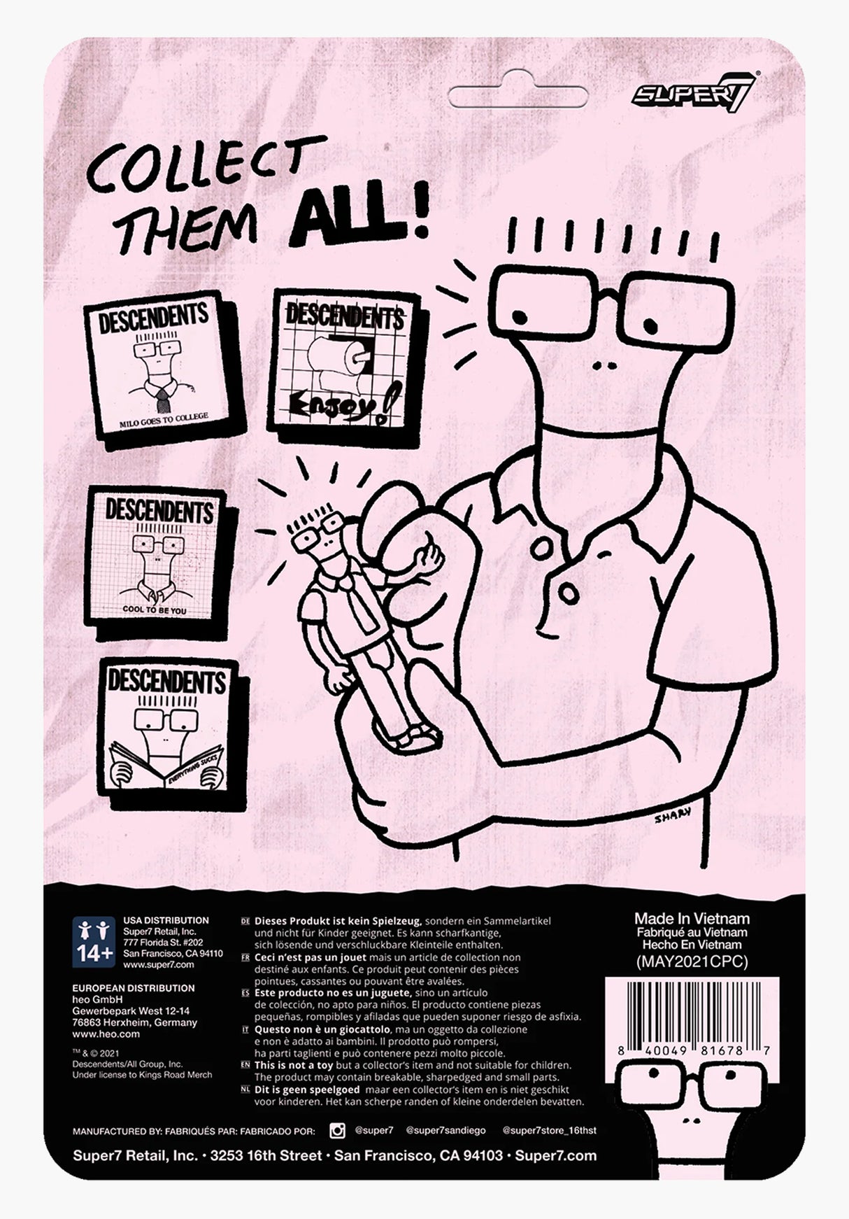Descendents ReAction Figure Milo Enjoy multicolored Closeup1