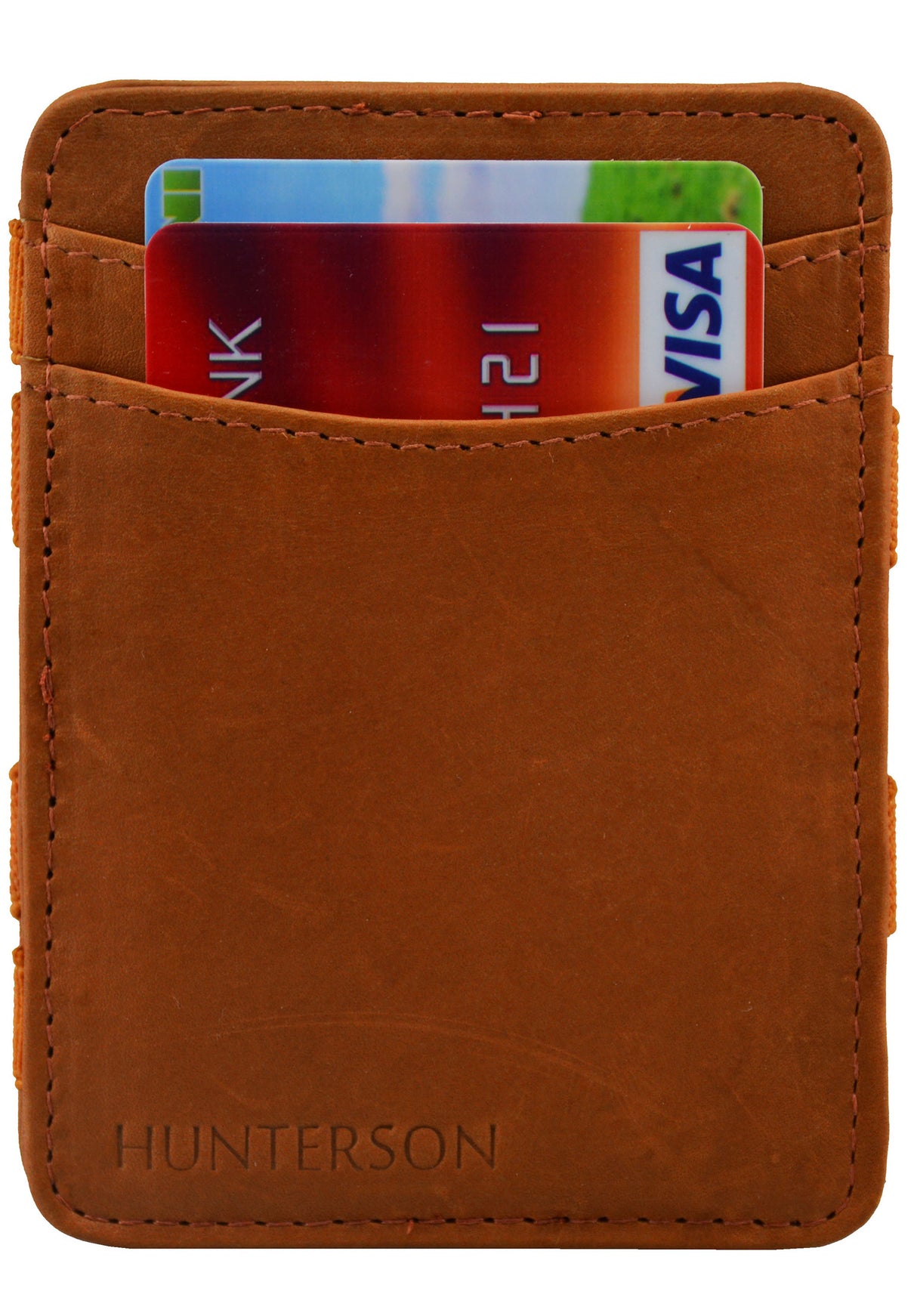 Magic Coin Wallet RFID cognac Closeup2