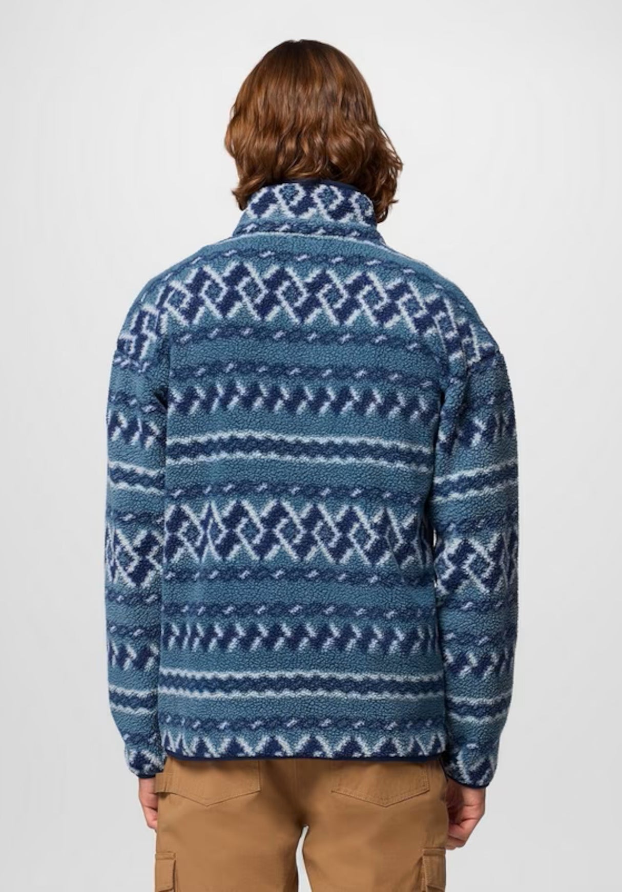 Helvetia II Printed Half Snap Fleece everblue-knitknot Rueckenansicht
